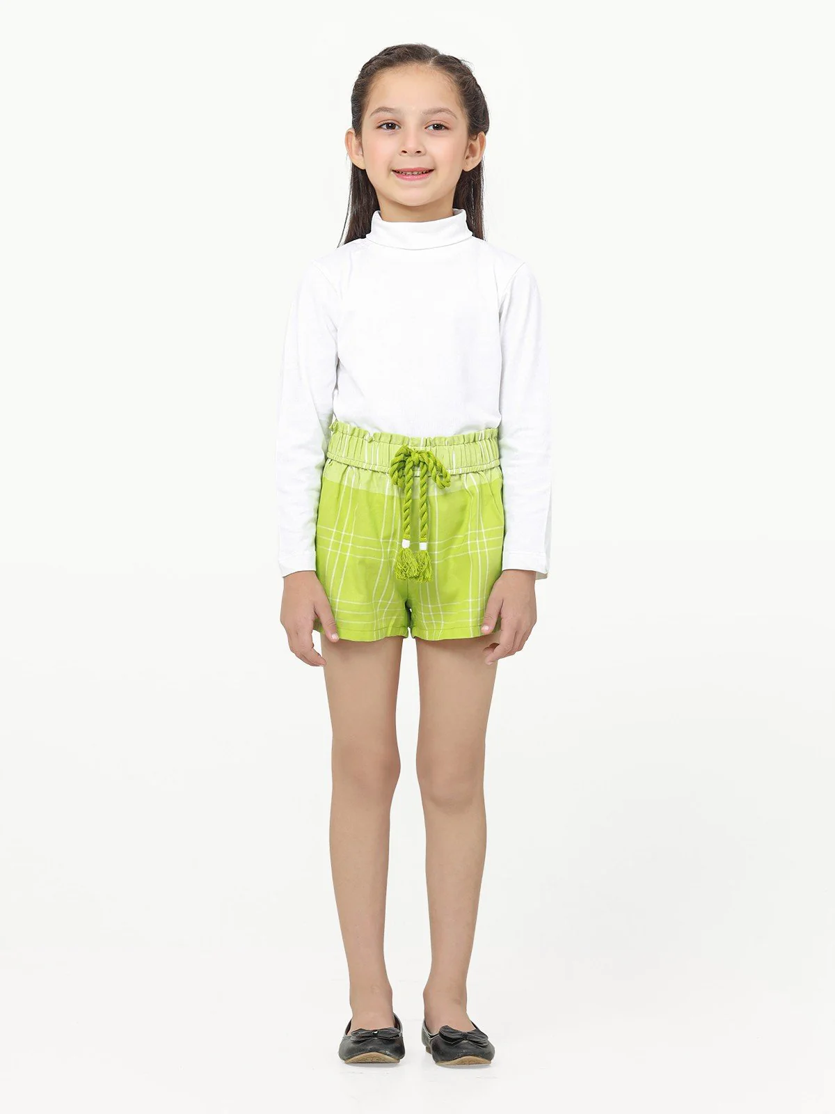 Girl's Lime Green Shorts - EGBS22-015 - Image 2
