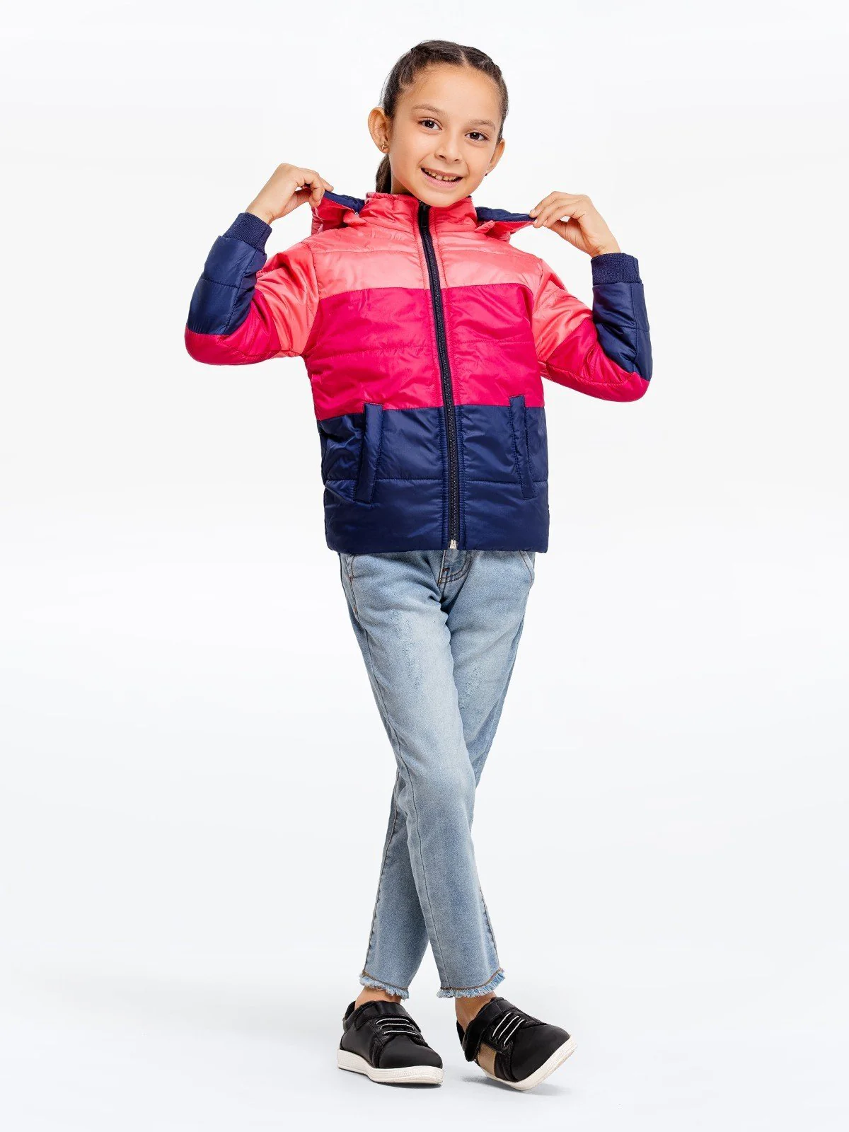 Girl's Lt-Blue & Pink Jacket - EGTJP22-002 - Image 2