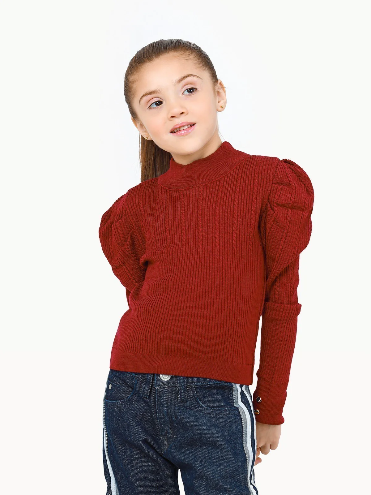 Girl's Magenta Sweater - EGTSWT22-002 - Image 3