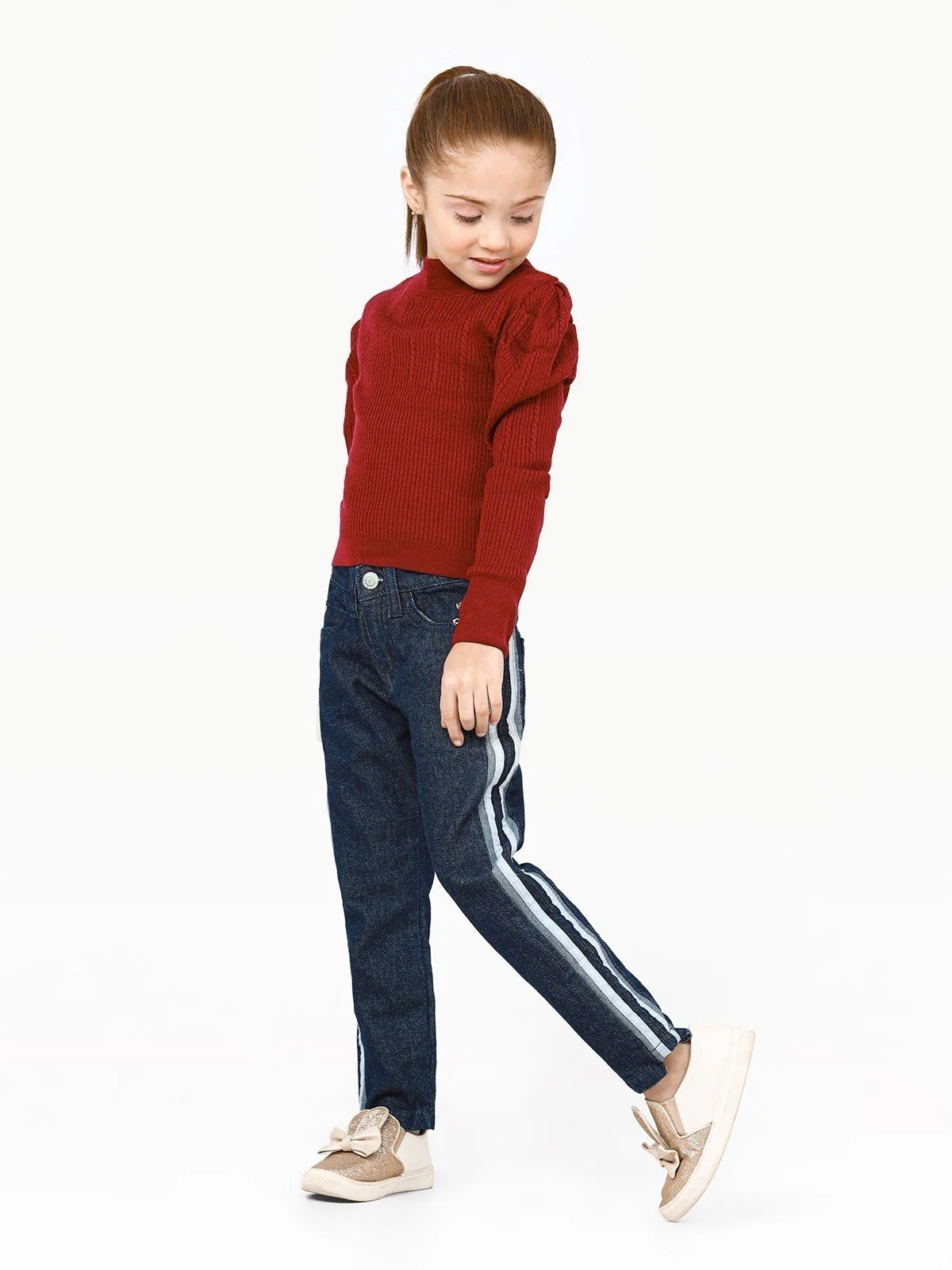 Girl's Magenta Sweater - EGTSWT22-002 - Image 4