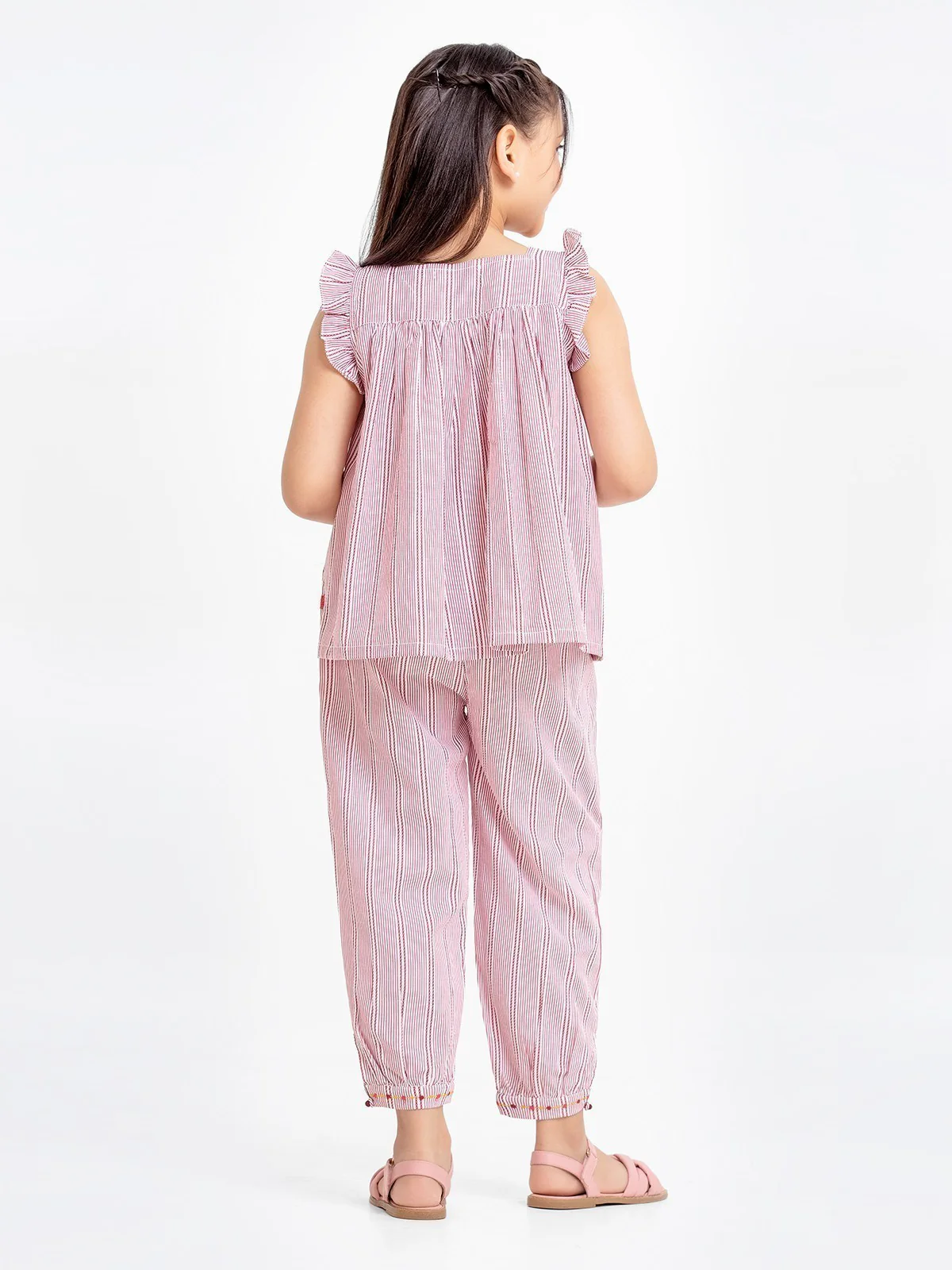 Girl's Maroon & White Co-Ord Sets - EGTCS23-011 - Image 4