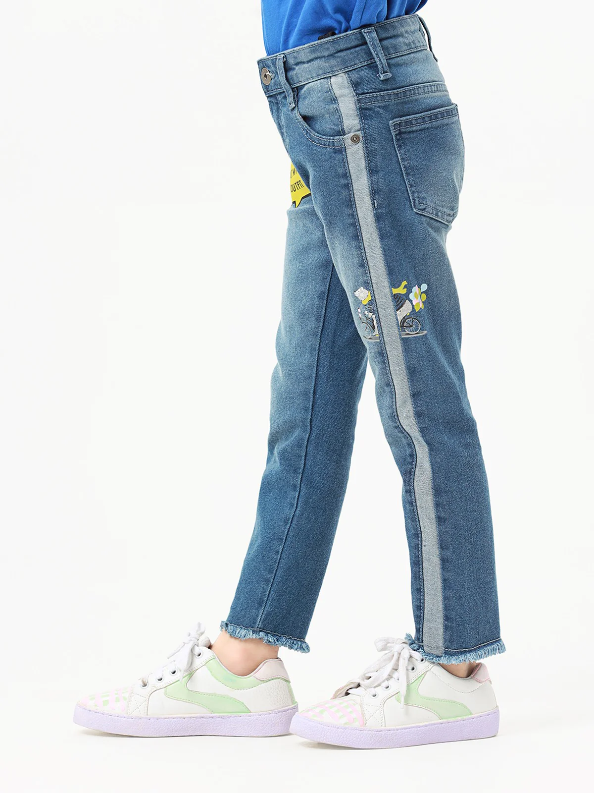 Girl's Mid Blue Pant - EGBPD23-004 - Image 2
