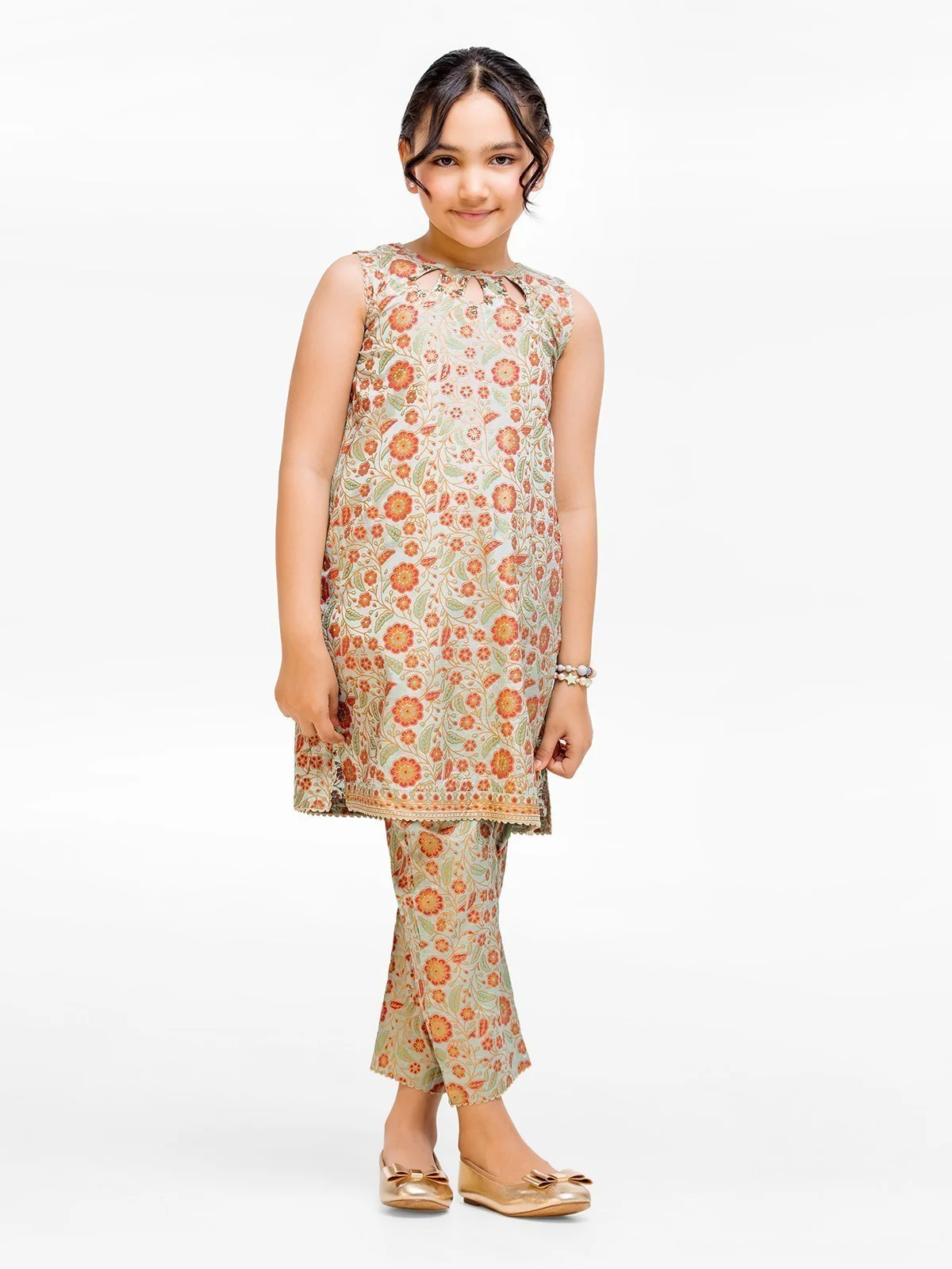 Girl's Cotton Silk Co-ord Set - EGTKP23-70713ST - Image 4