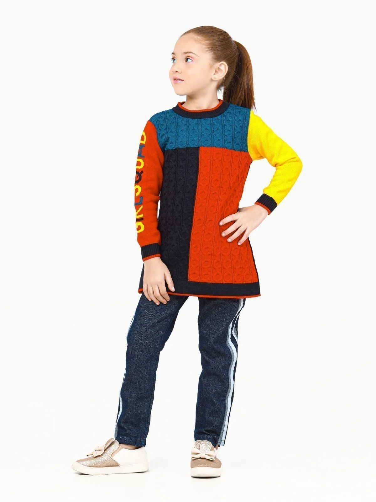 Girl's Multi Sweater Frock - EGTSF22-006 - Image 2
