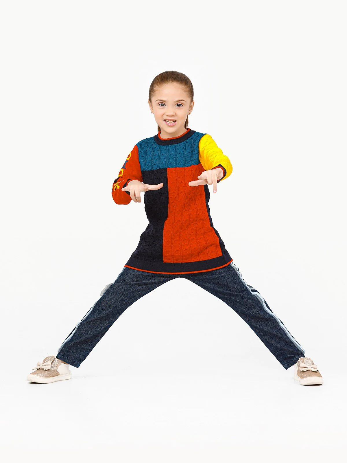 Girl's Multi Sweater Frock - EGTSF22-006 - Image 4