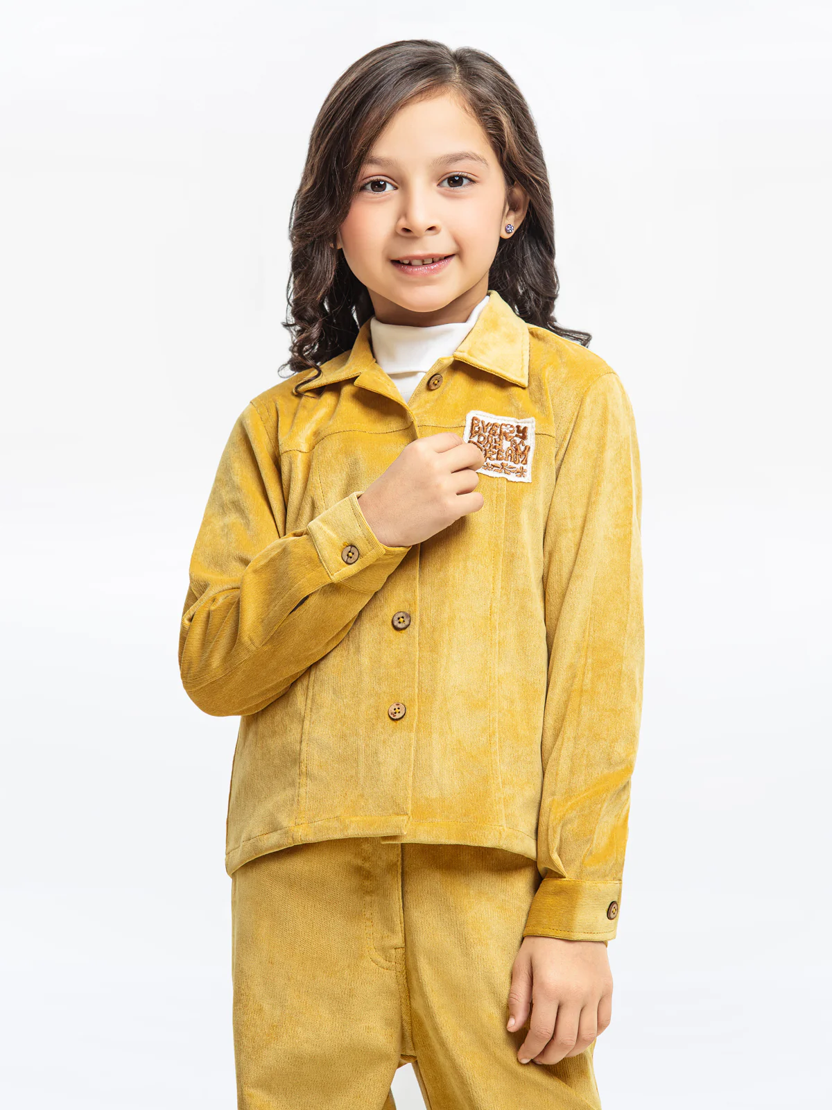 Girl's Mustard Jacket & Trouser - EGTJ2P23-003 - Image 2