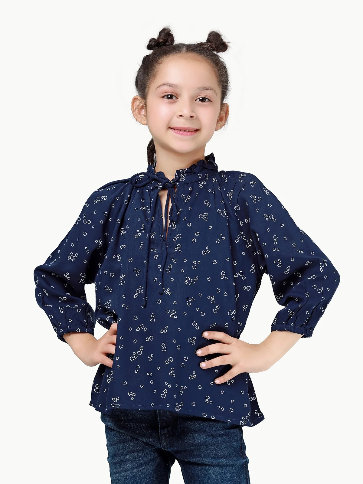 Girl's Navy Blue Fusion Top - EGTFT22-100015 - Image 2
