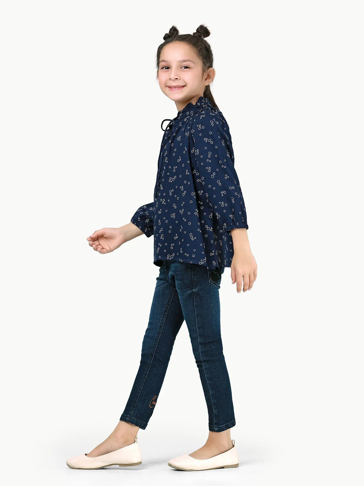 Girl's Navy Blue Fusion Top - EGTFT22-100015 - Image 3
