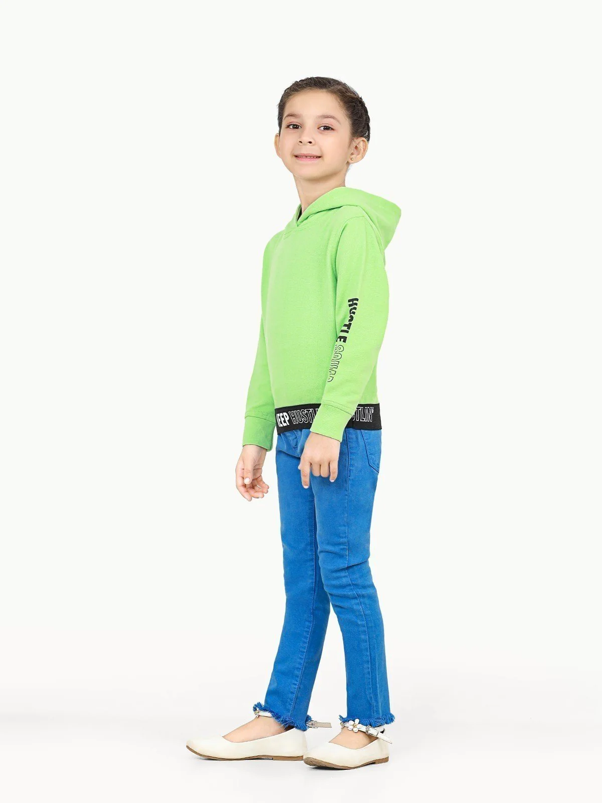 Girl's Neon Green Hoodie - EGTH22-001 - Image 2