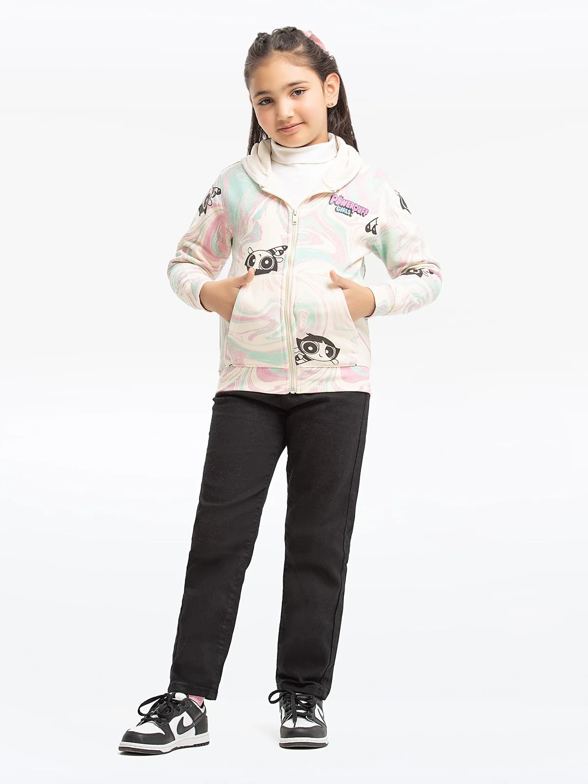 Girl's Off White Hoodie - EGTH23-001 - Image 2