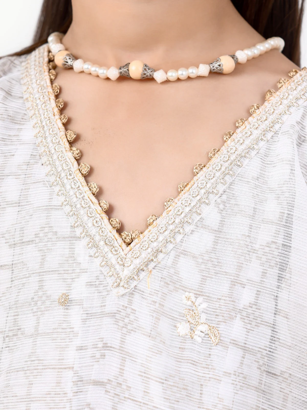 Girl's Off White Pishwas - EGTP22-22187 - Image 4