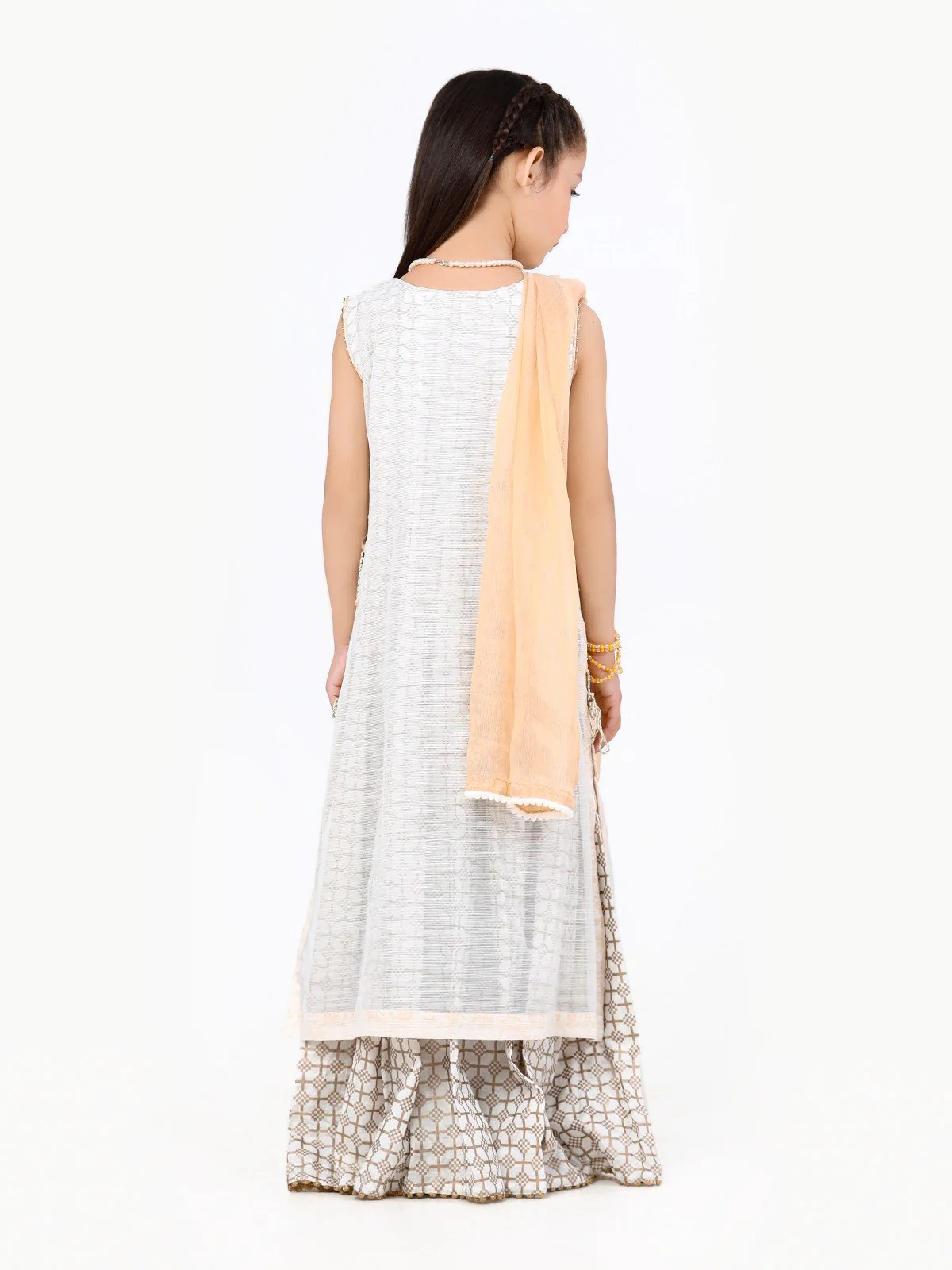 Girl's Off White Pishwas - EGTP22-22187 - Image 6