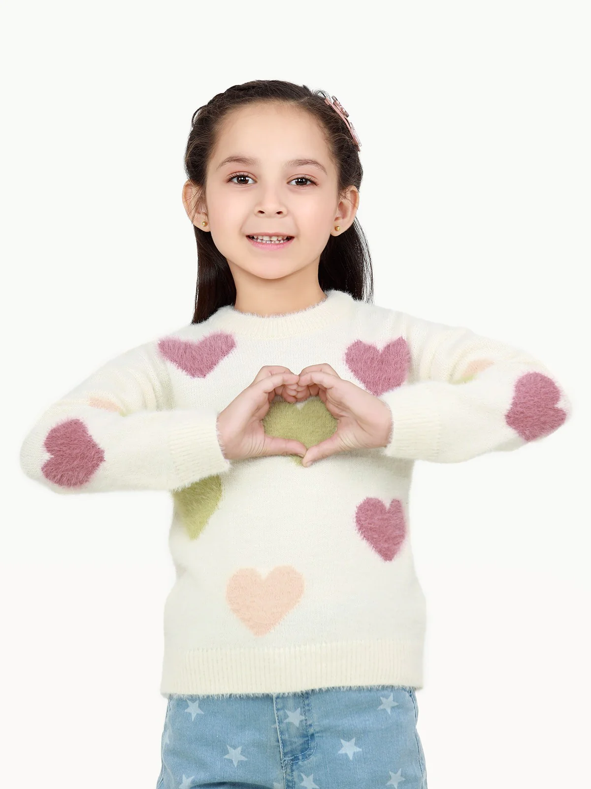 Girl's Off White Sweater - EGTSWT22-004 - Image 2