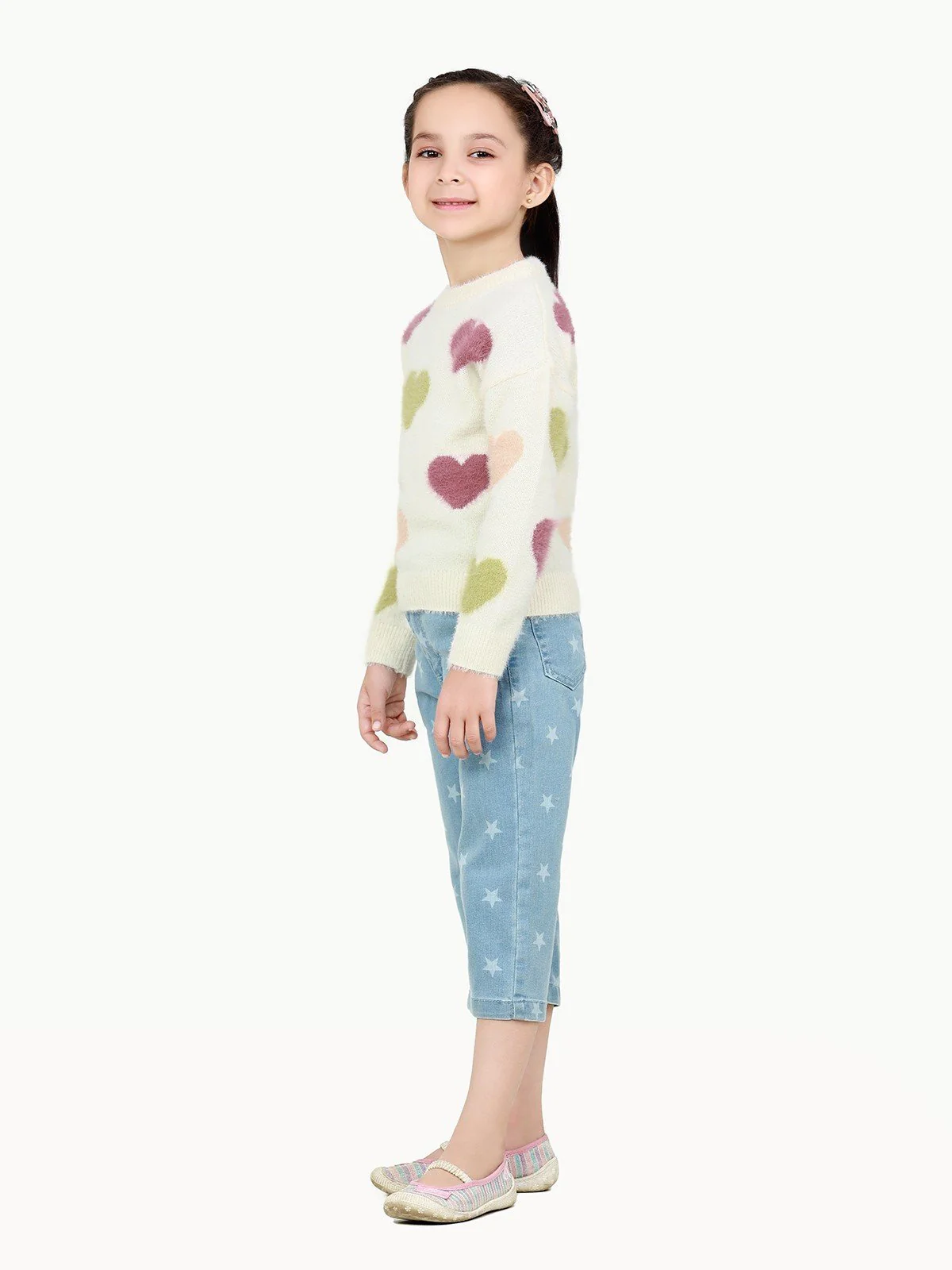 Girl's Off White Sweater - EGTSWT22-004 - Image 3