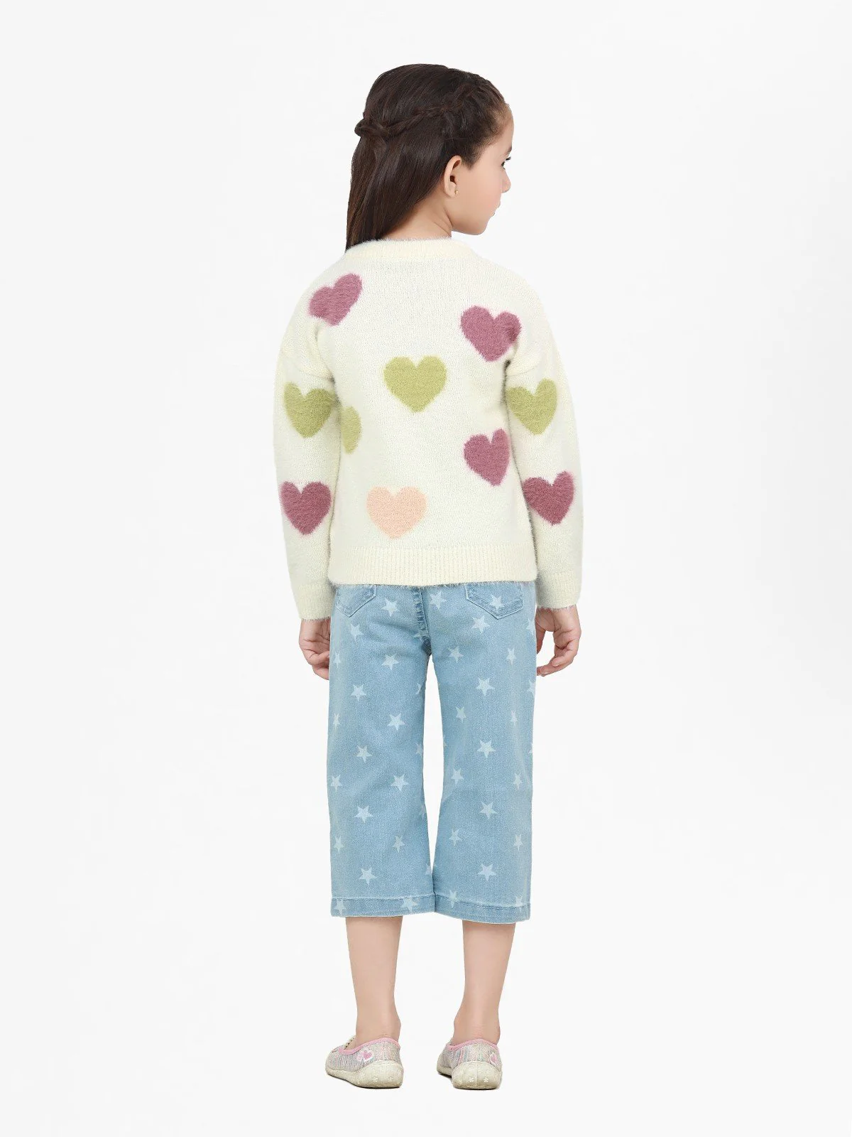 Girl's Off White Sweater - EGTSWT22-004 - Image 4