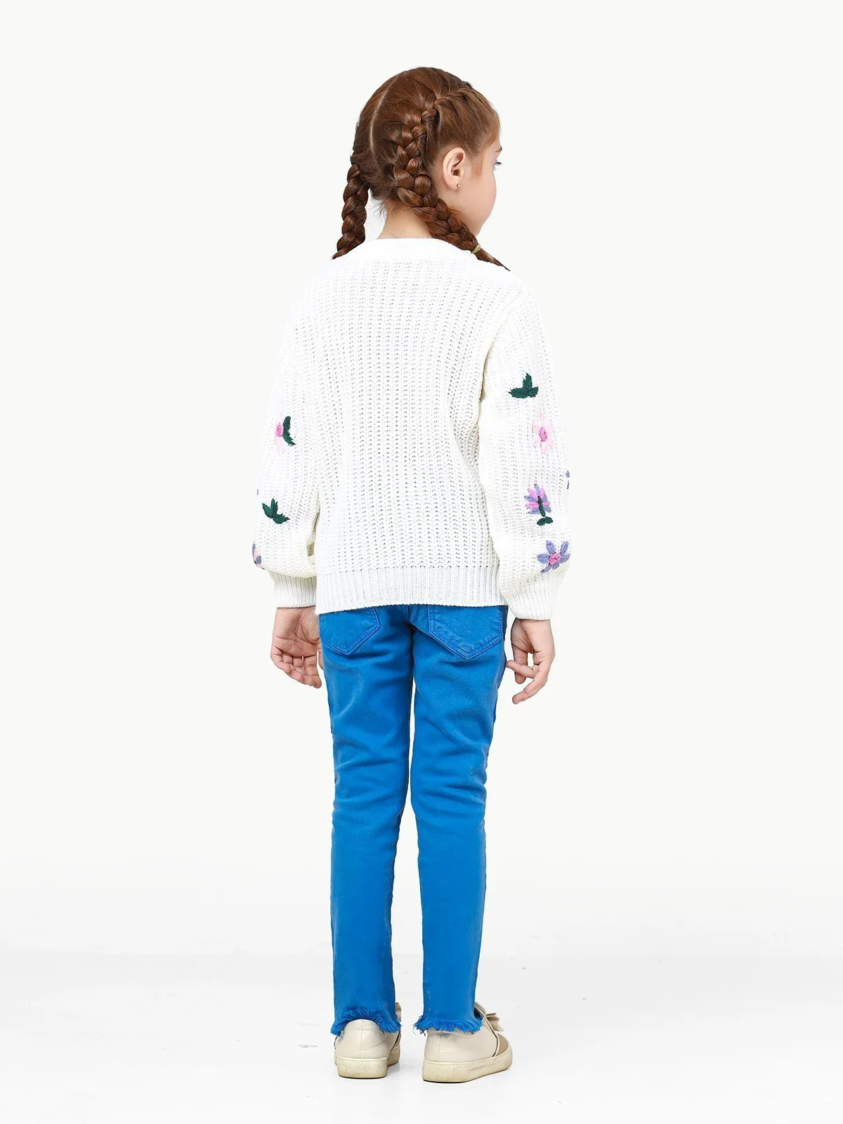 Girl's Off White Sweater - EGTSWT22-011 - Image 6