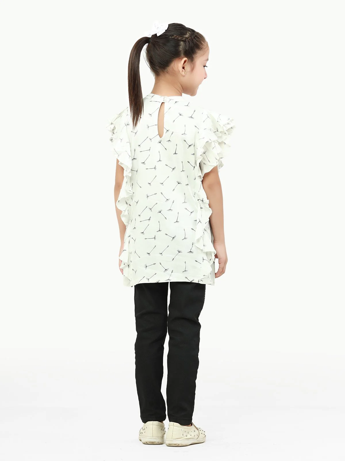 Girl's Off White Top - EGTW22-007 - Image 3