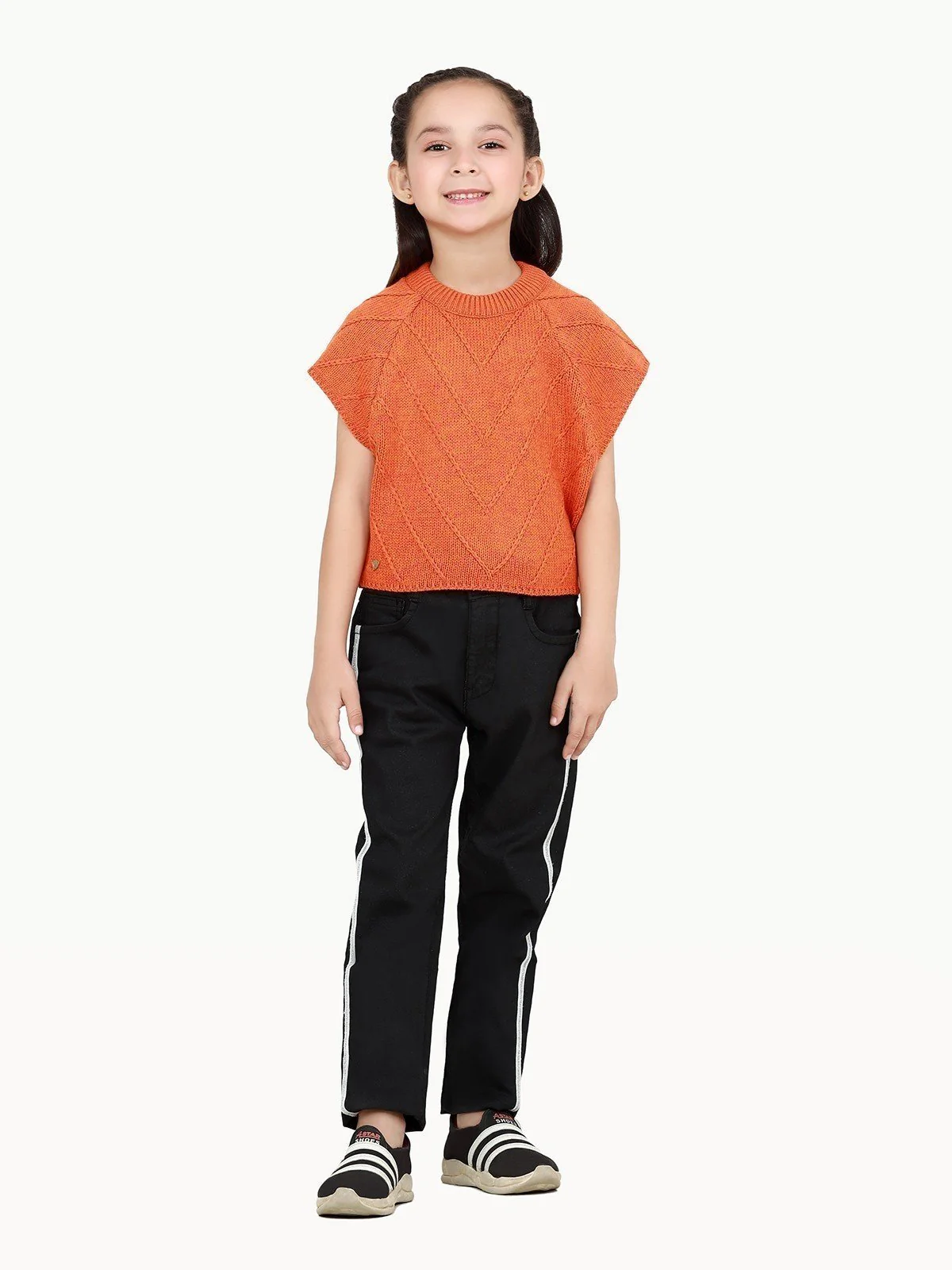 Girl's Orange Sweater - EGTSWT22-007 - Image 2