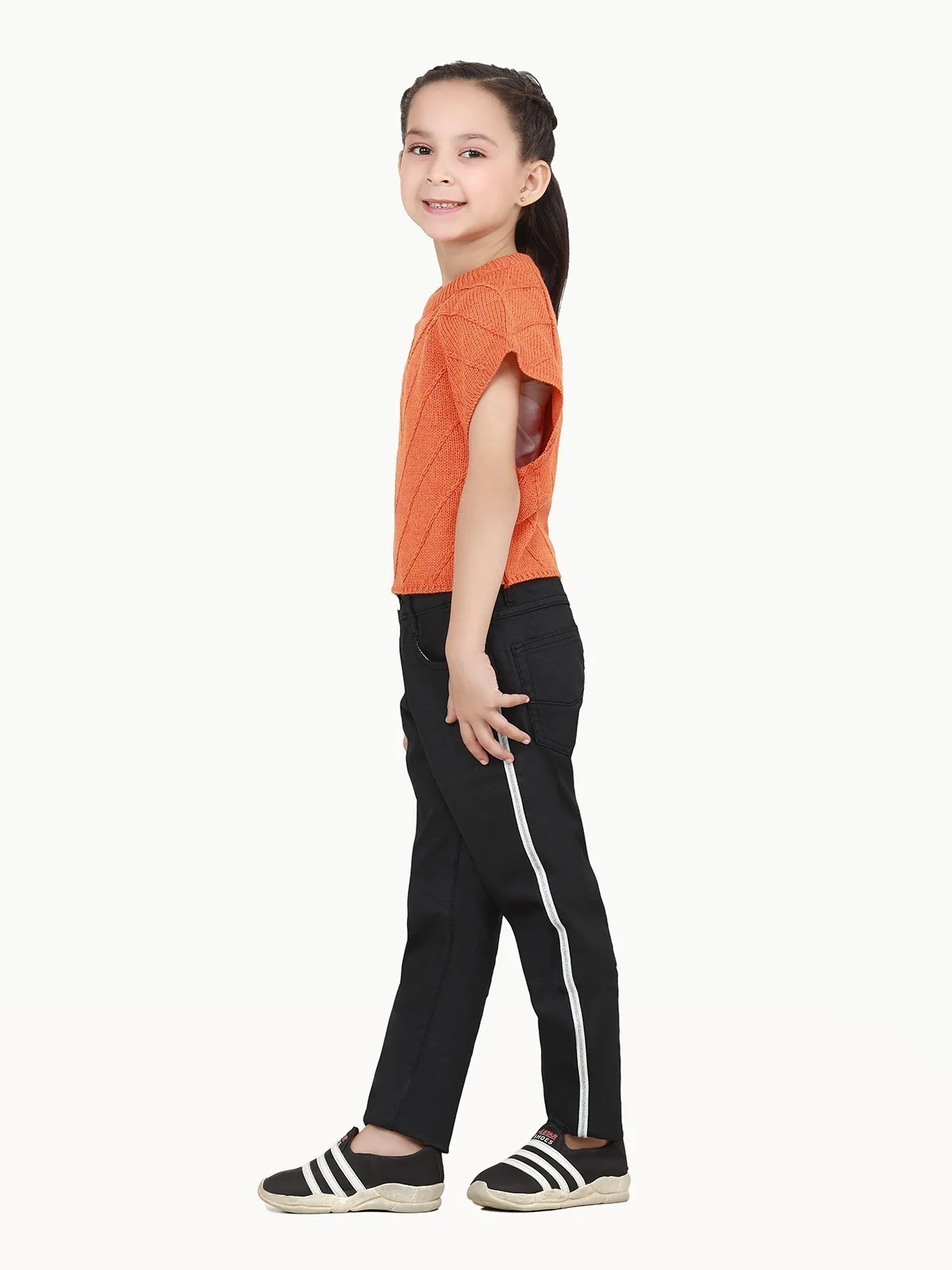 Girl's Orange Sweater - EGTSWT22-007 - Image 3