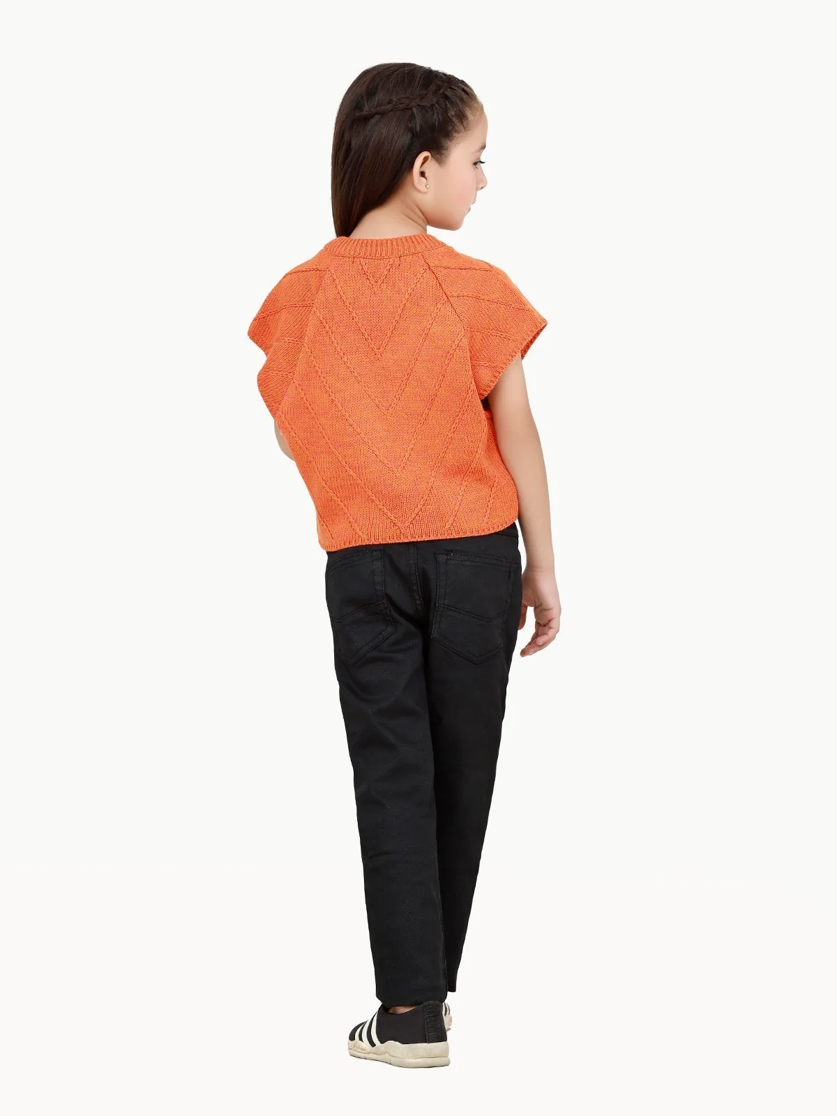 Girl's Orange Sweater - EGTSWT22-007 - Image 4