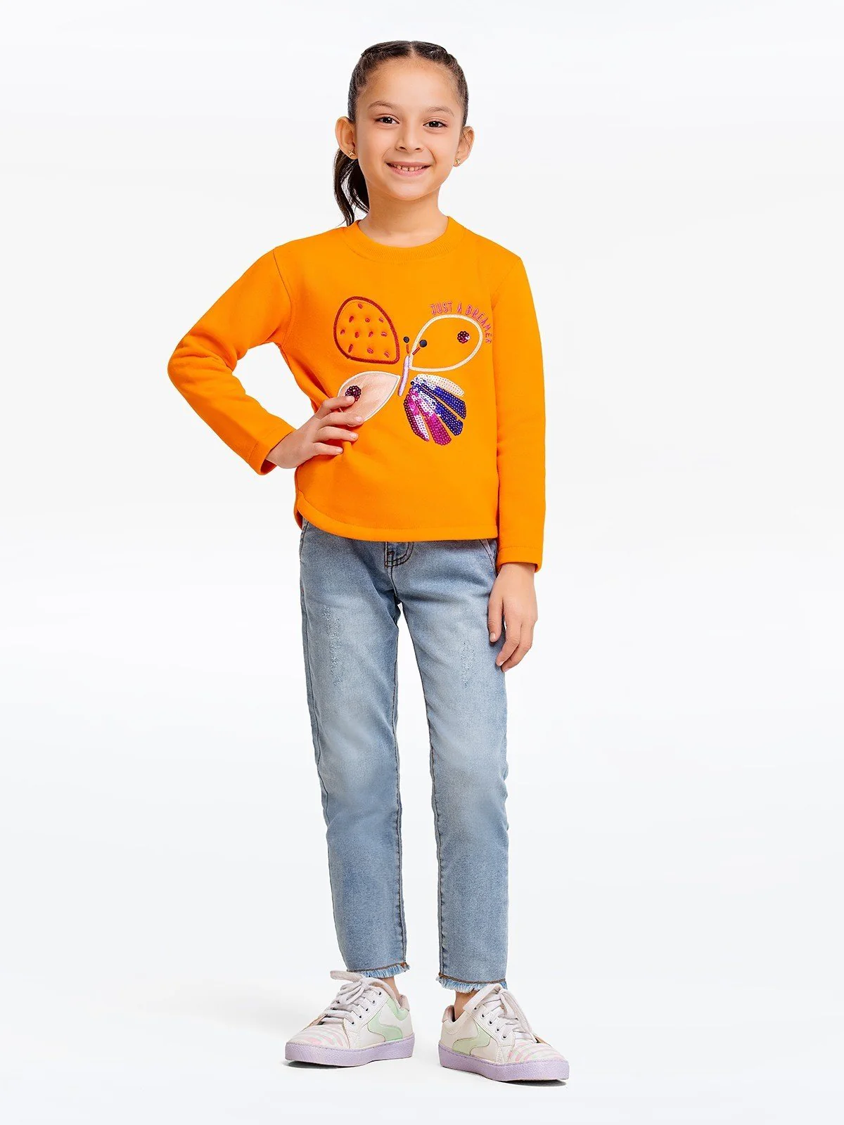 Girl's Orange Sweatshirt - EGTSS22-003 - Image 3