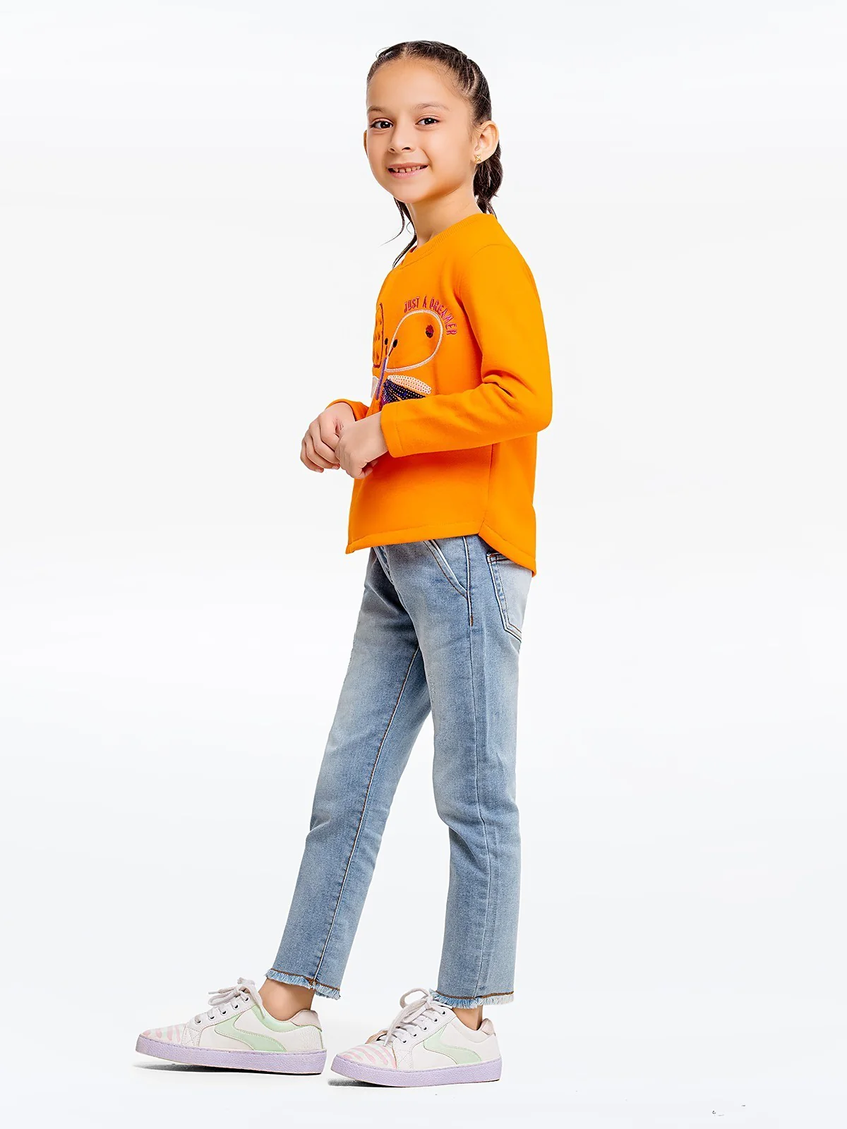 Girl's Orange Sweatshirt - EGTSS22-003 - Image 4