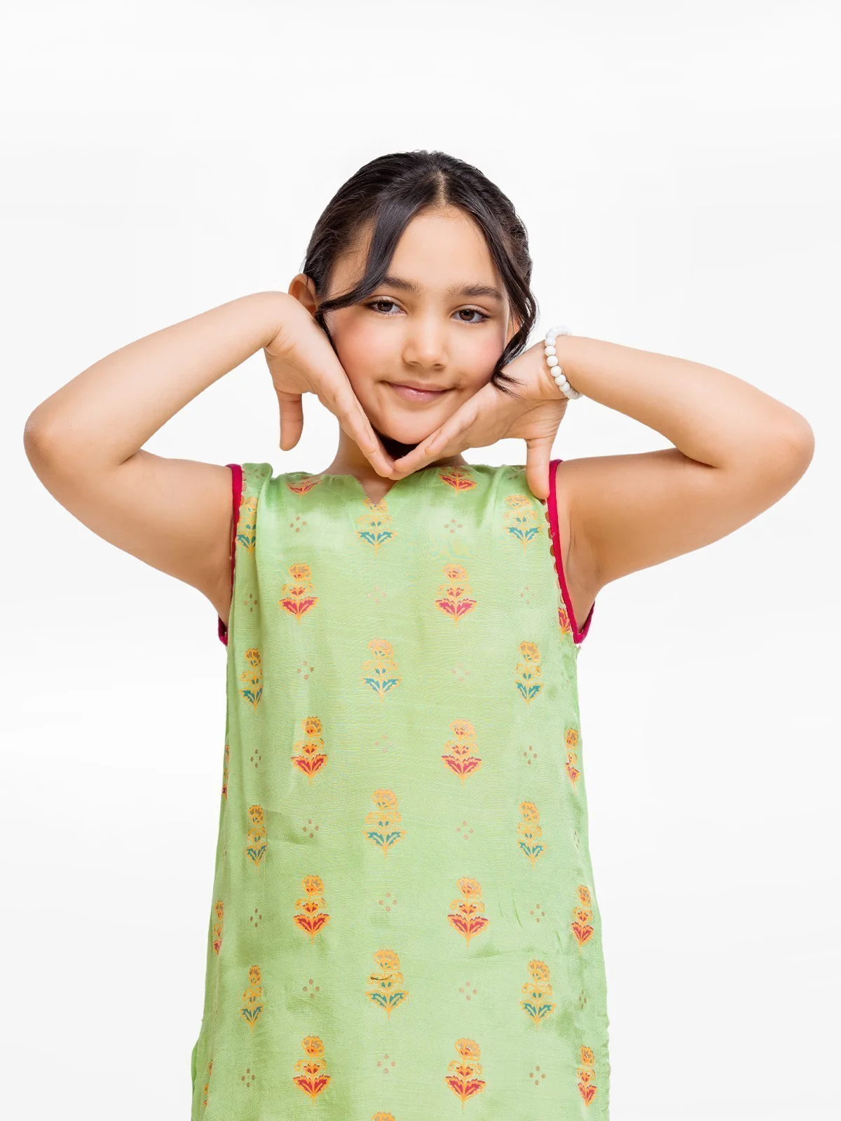 Girl's Parrot Green Pishwas - EGTP23-22196ST - Image 4