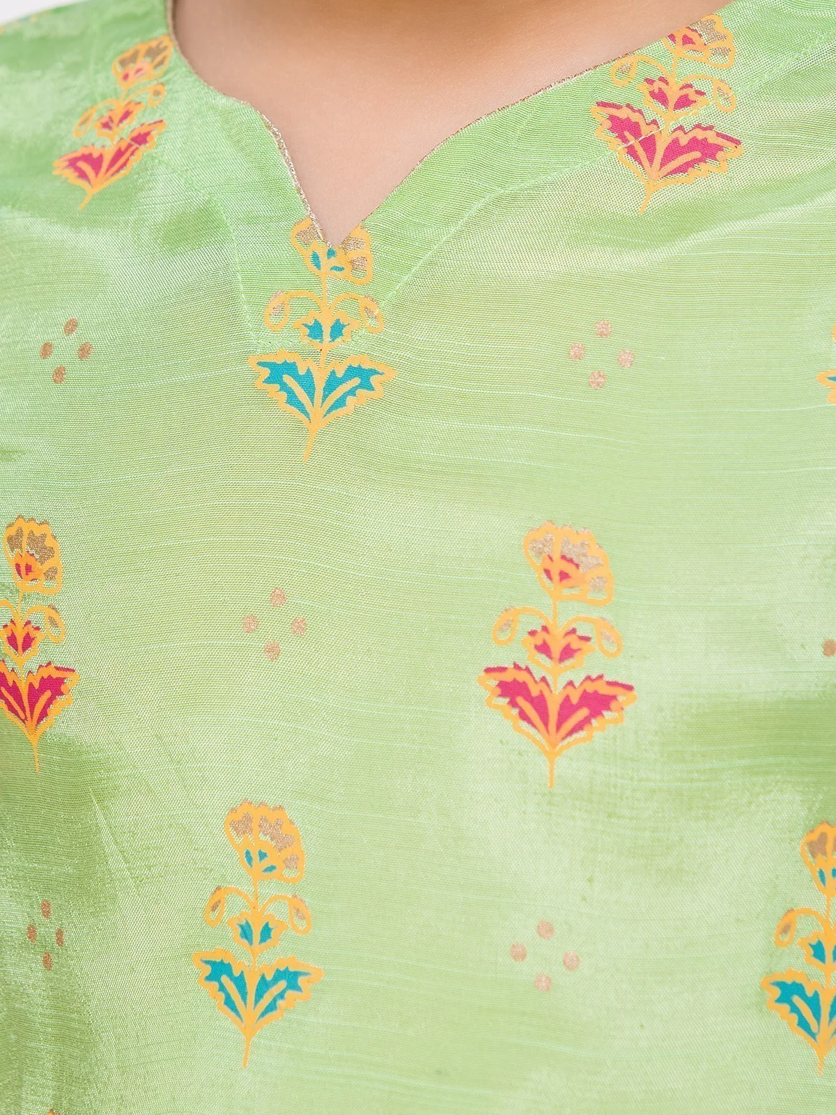 Girl's Parrot Green Pishwas - EGTP23-22196ST - Image 5