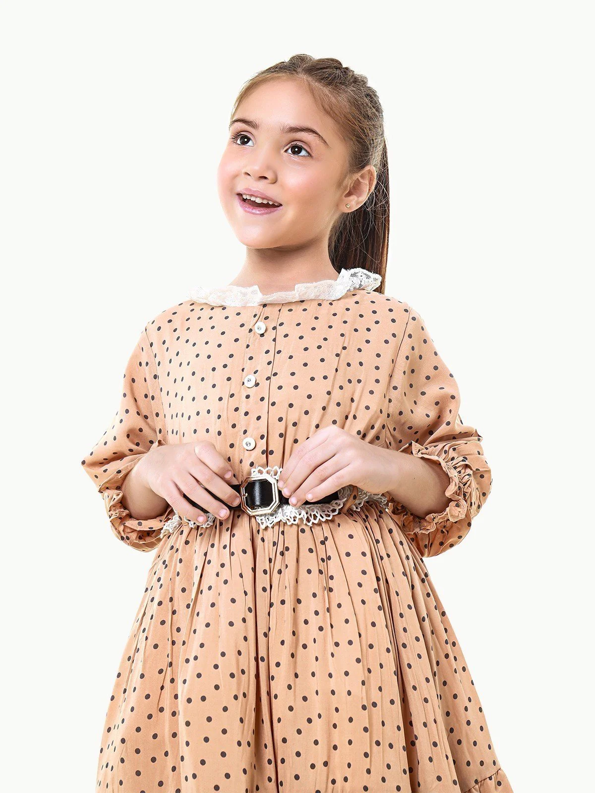 Girl's Peach Frock - EGTFW23W-200033 - Image 2