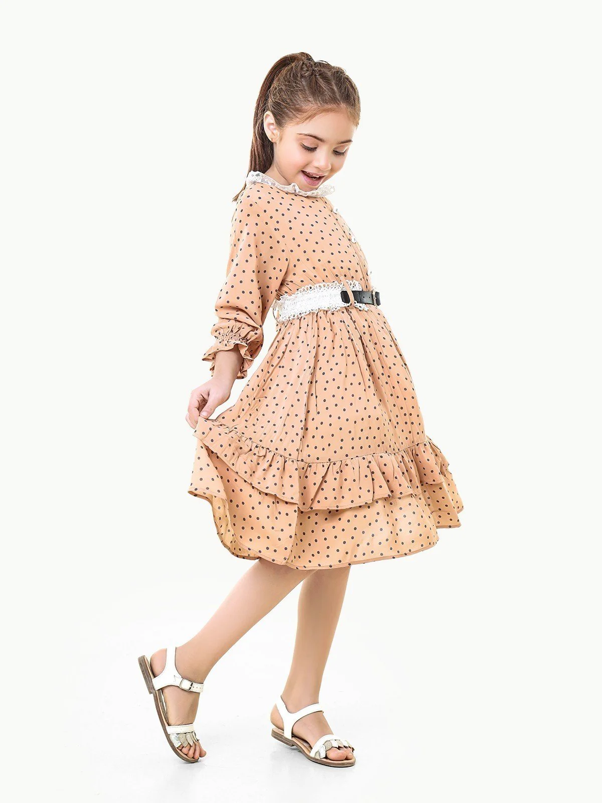 Girl's Peach Frock - EGTFW23W-200033 - Image 4