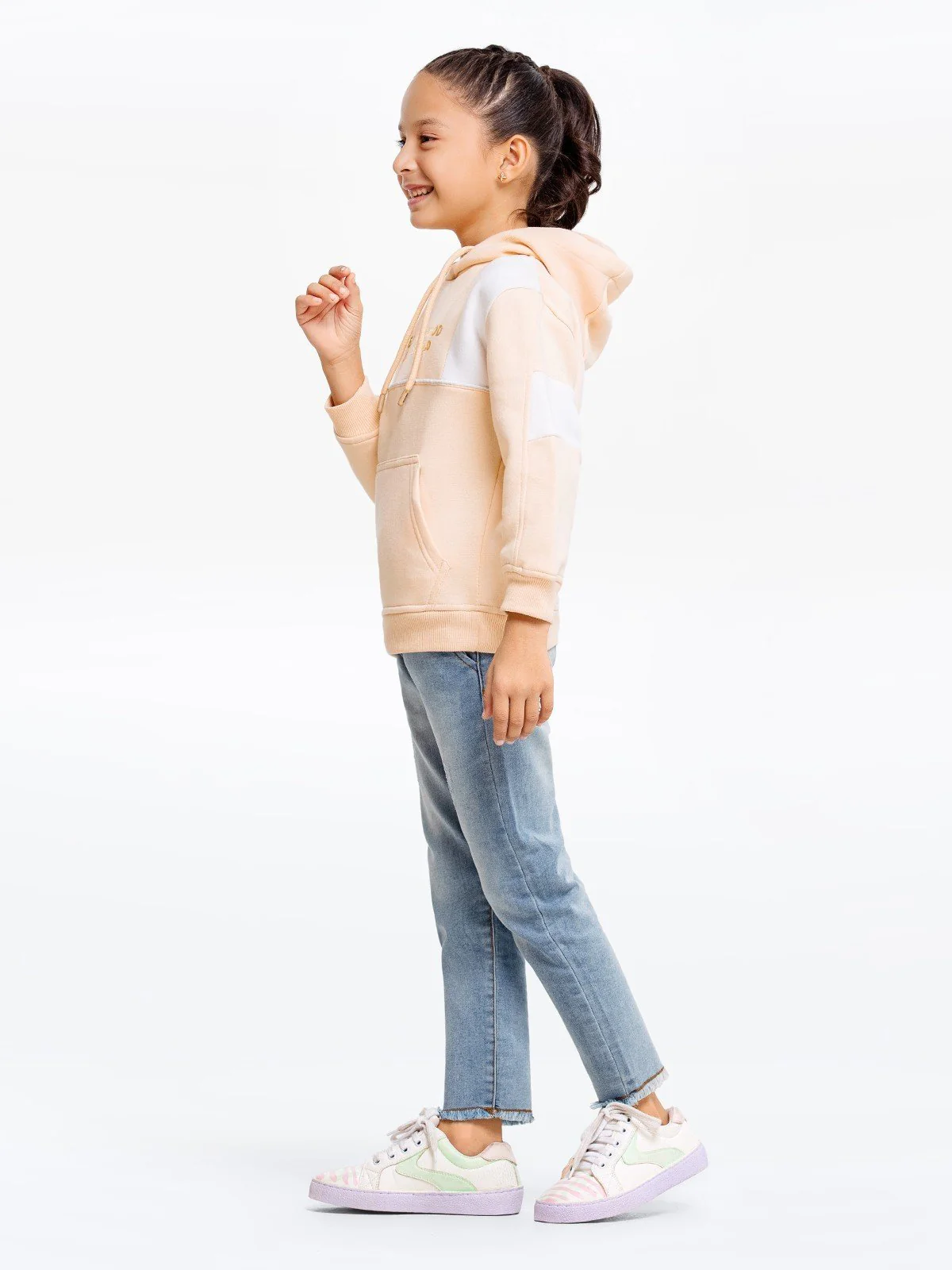 Girl's Peach Hoodie - EGTH23-002 - Image 3