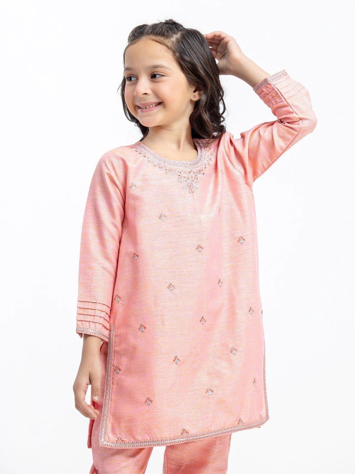 Girl's Peach Formal Pret - EGTP23-22212 - Image 2