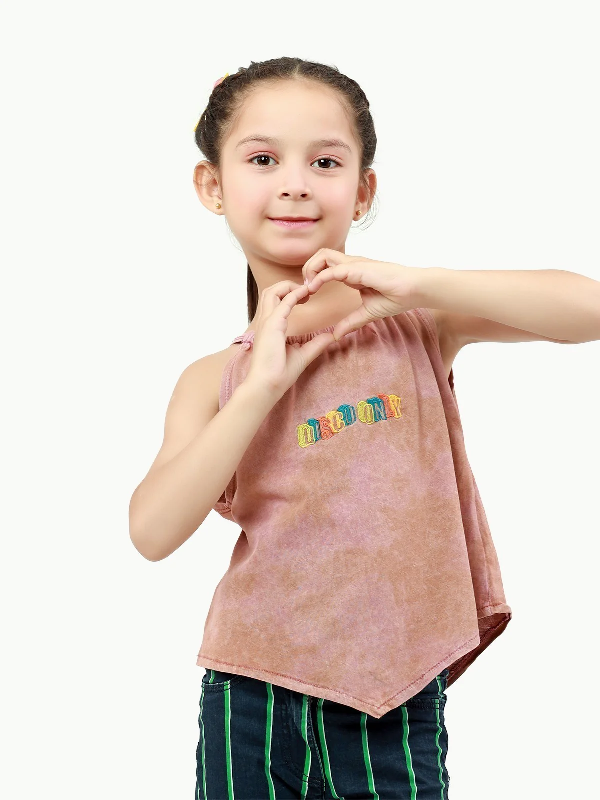 Girl's Peach Top - EGTK22-022 - Image 2