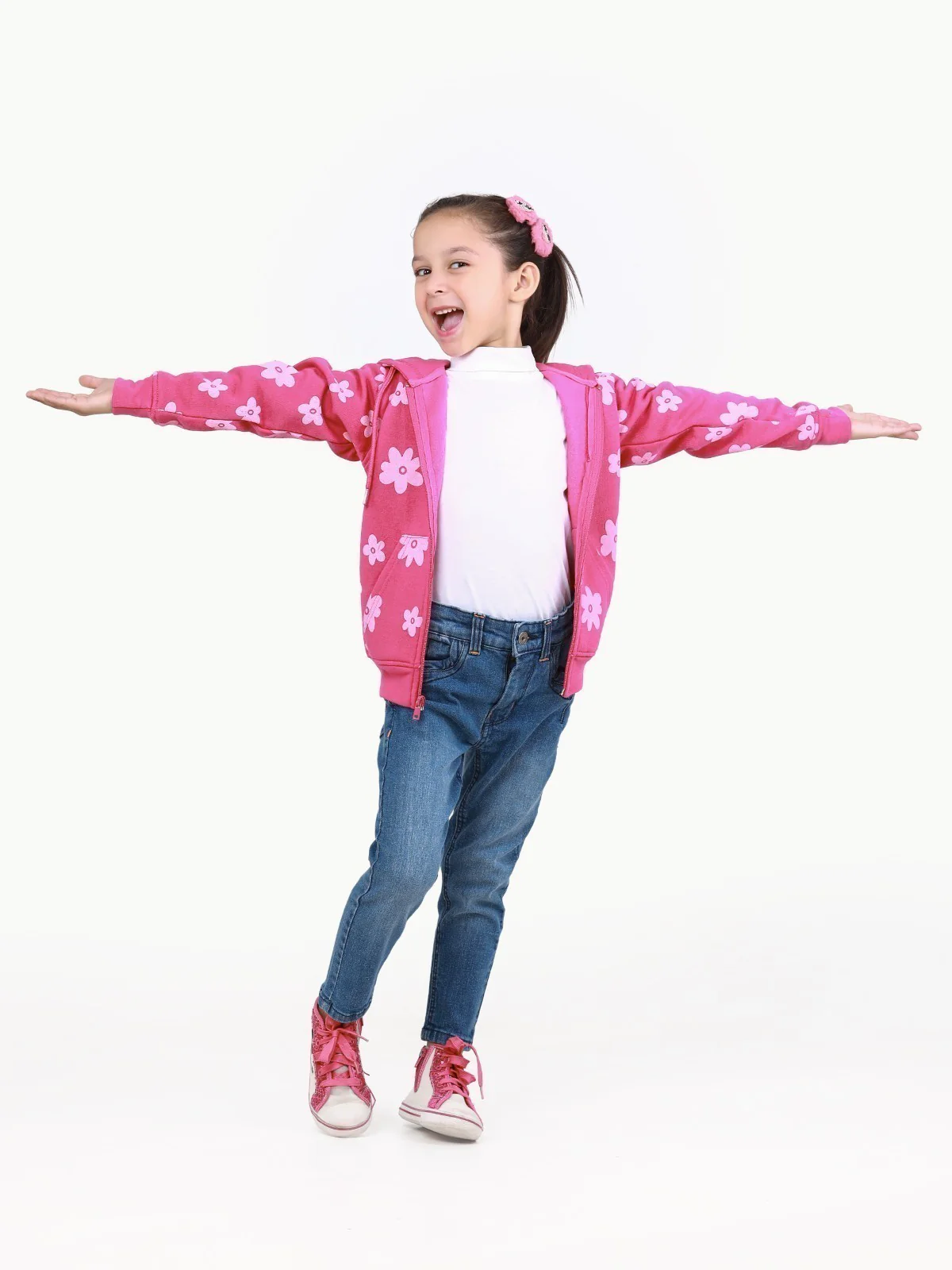 Girl's Pink Hoodie - EGTH22-004 - Image 5