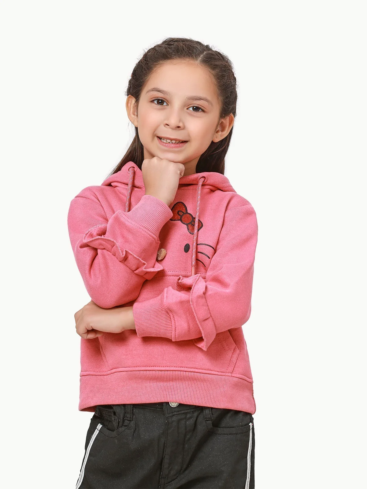 Girl's Pink Hoodie - EGTH22-014 - Image 2