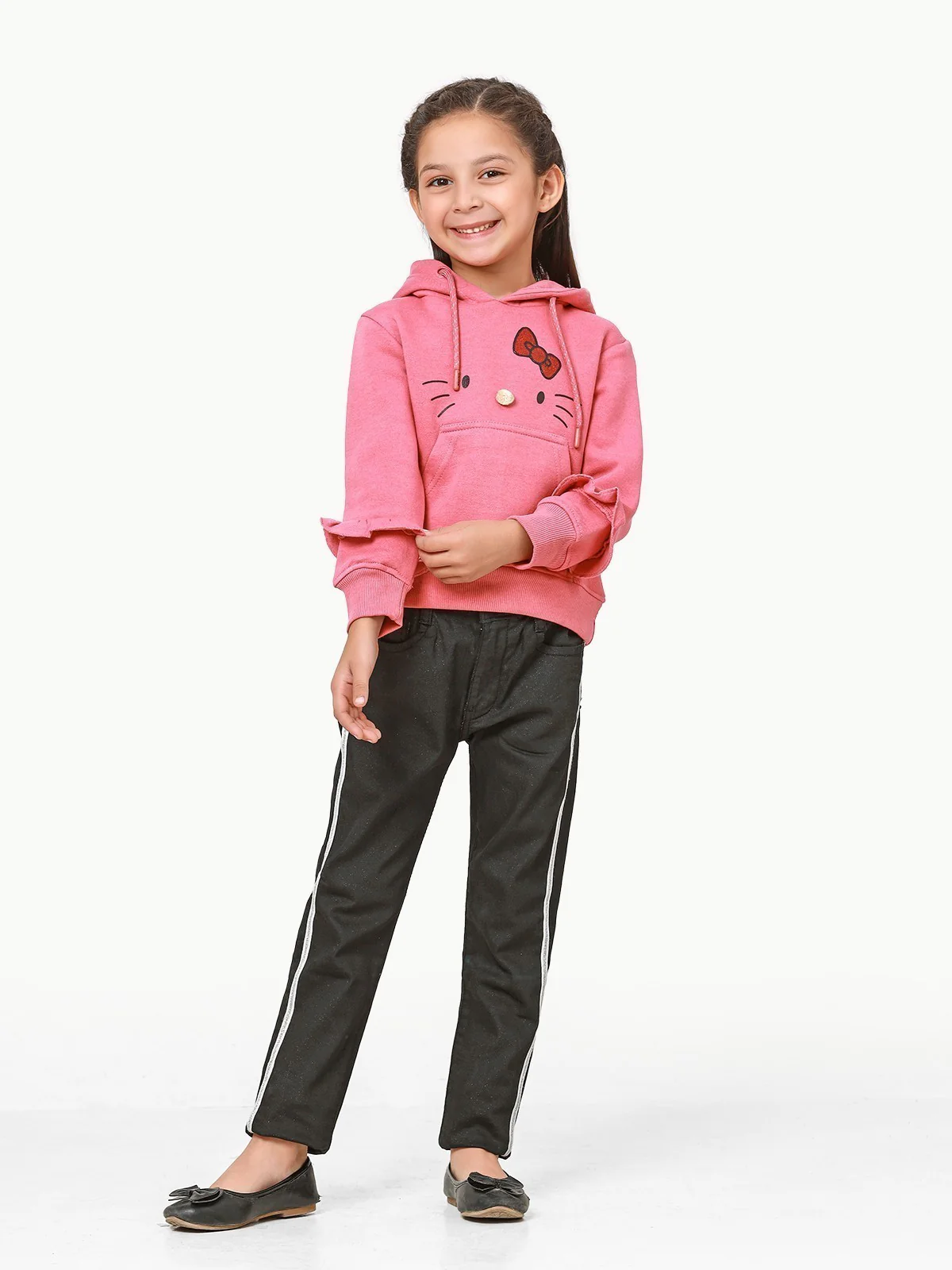 Girl's Pink Hoodie - EGTH22-014 - Image 3