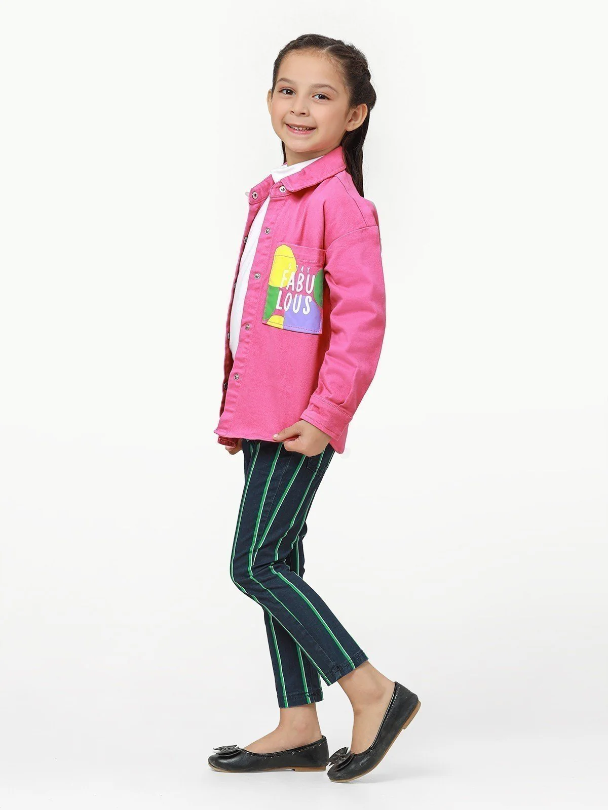 Girl's Pink Jacket - EGTJD22-002 - Image 3