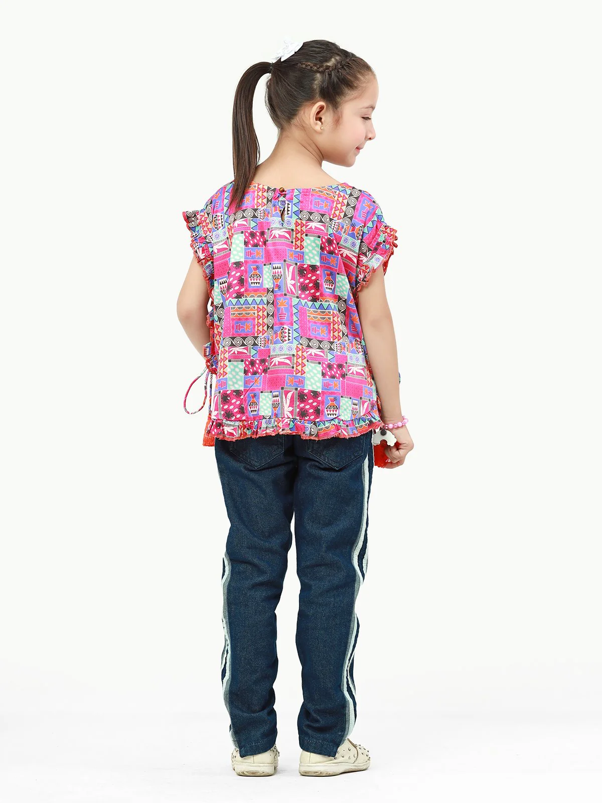 Girl's Pink Multi Top - EGTW22-015 - Image 3