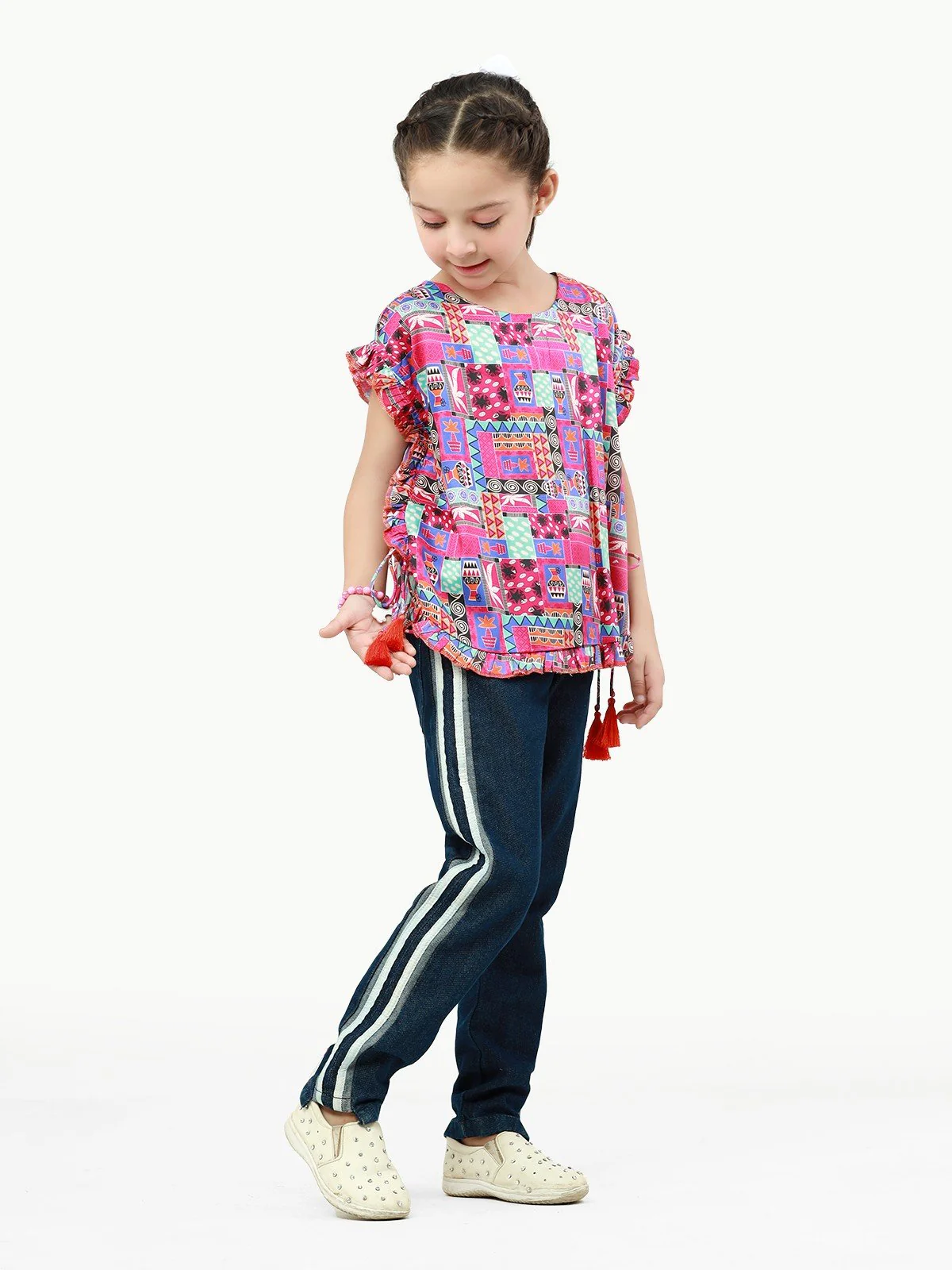 Girl's Pink Multi Top - EGTW22-015 - Image 4