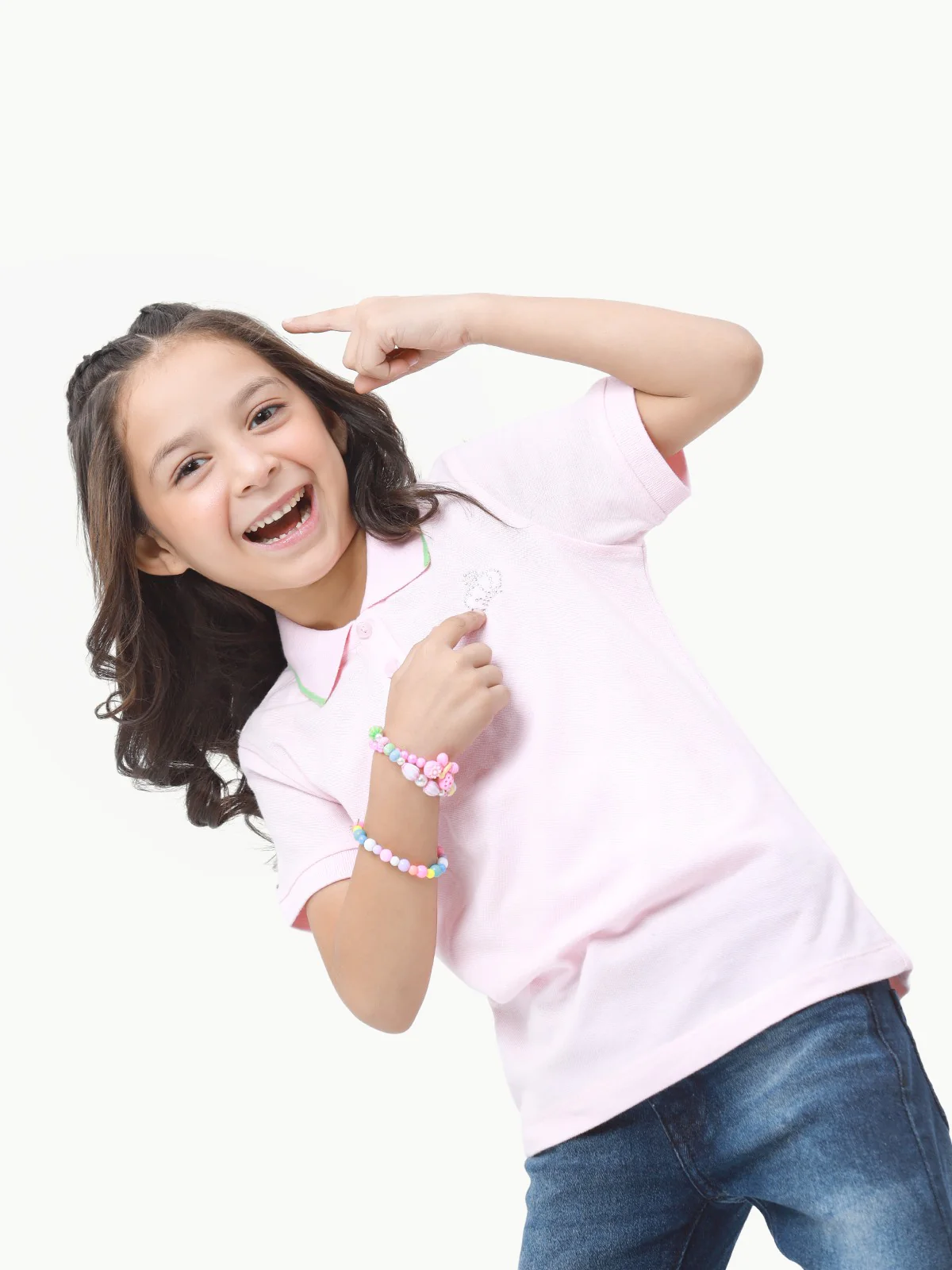 Girl's Pink Polo Shirt - EGTPS23-004 - Image 2