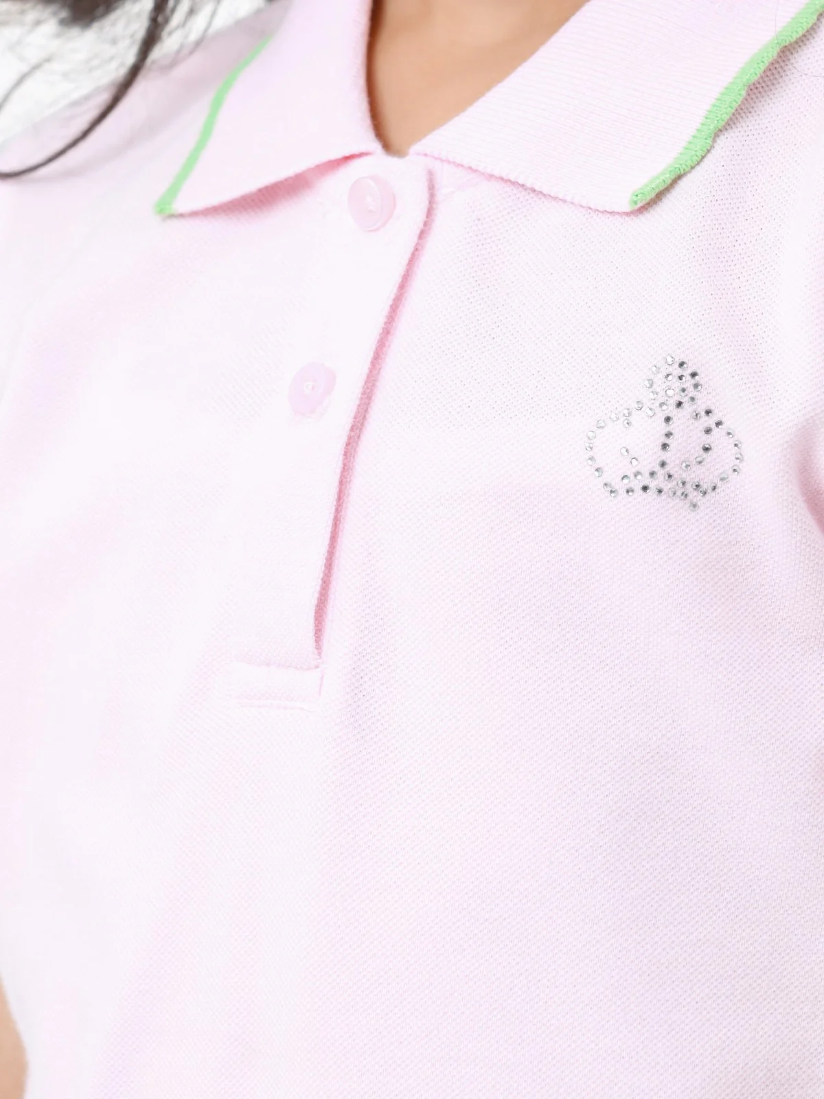 Girl's Pink Polo Shirt - EGTPS23-004 - Image 3