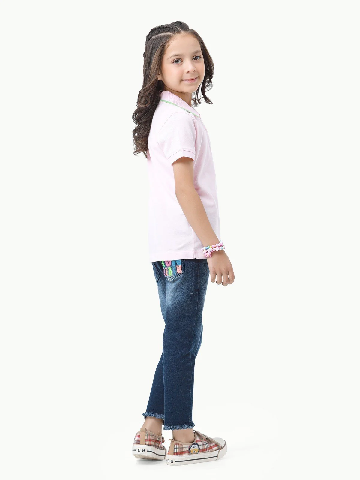 Girl's Pink Polo Shirt - EGTPS23-004 - Image 4