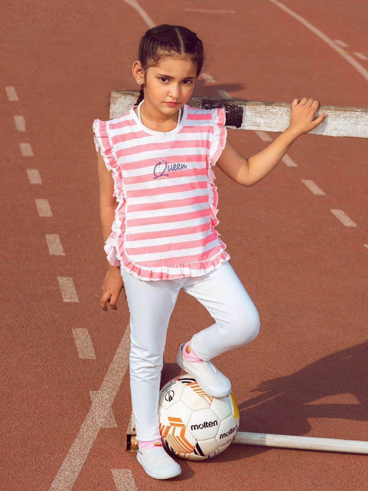 Girl's Pink & White Top - EGTK23-029 - Image 2