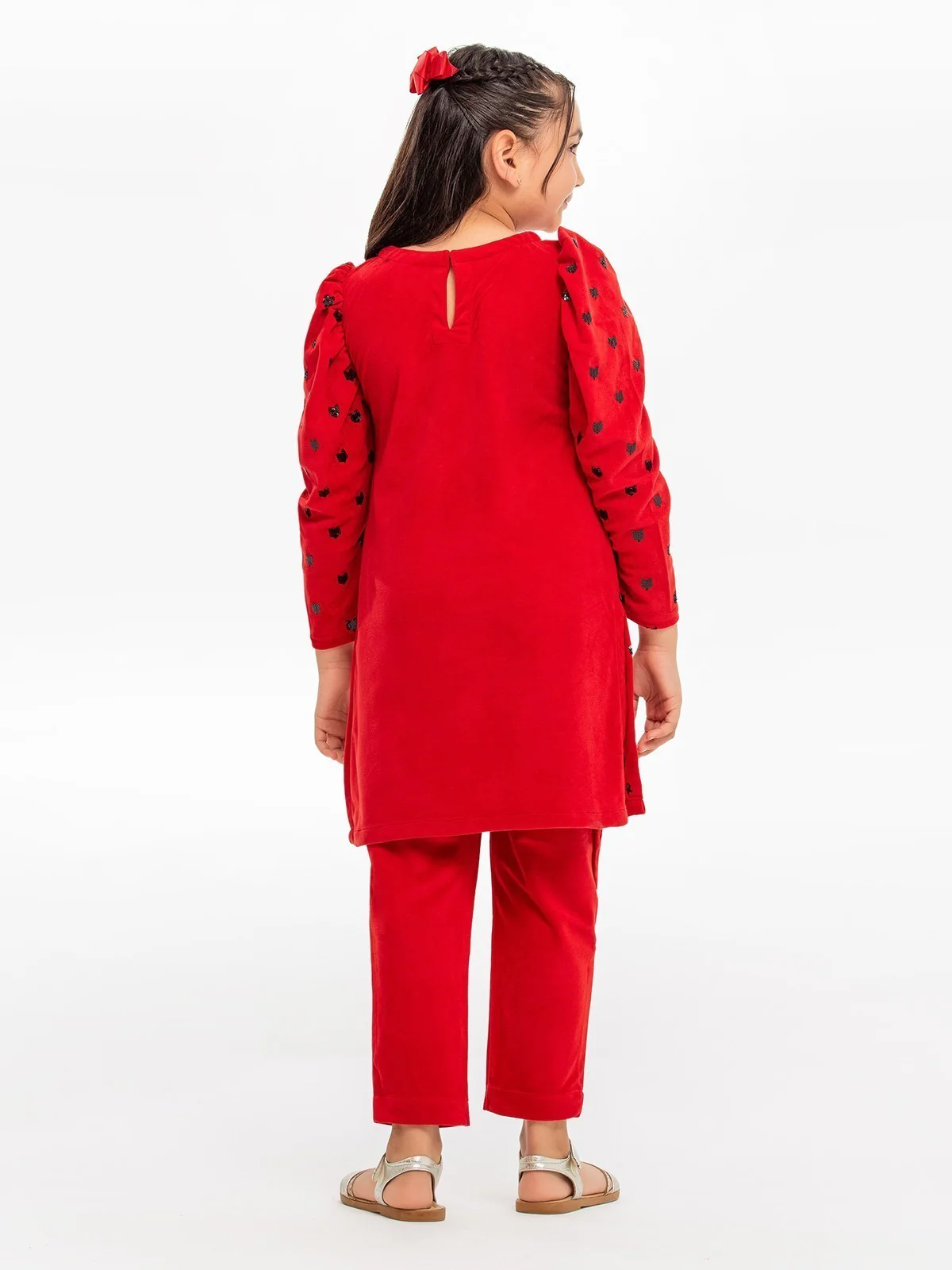 Girl's Velvet Co-Ord Sets - EGTCS23W-011 - Image 6