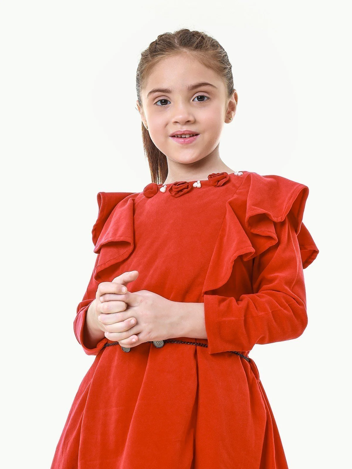 Girl's Red Frock - EGTFW22W-200027 - Image 4