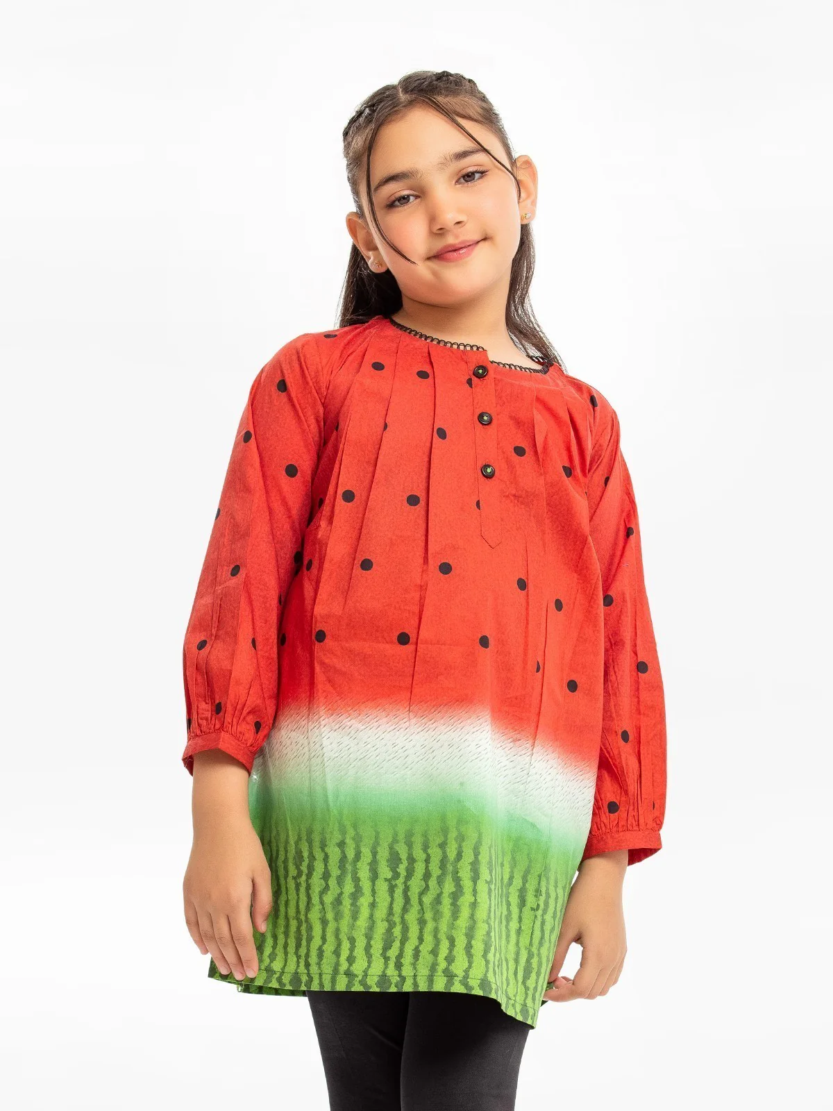 Girl's Red Fusion Top - EGTFT23-100005 - Image 2