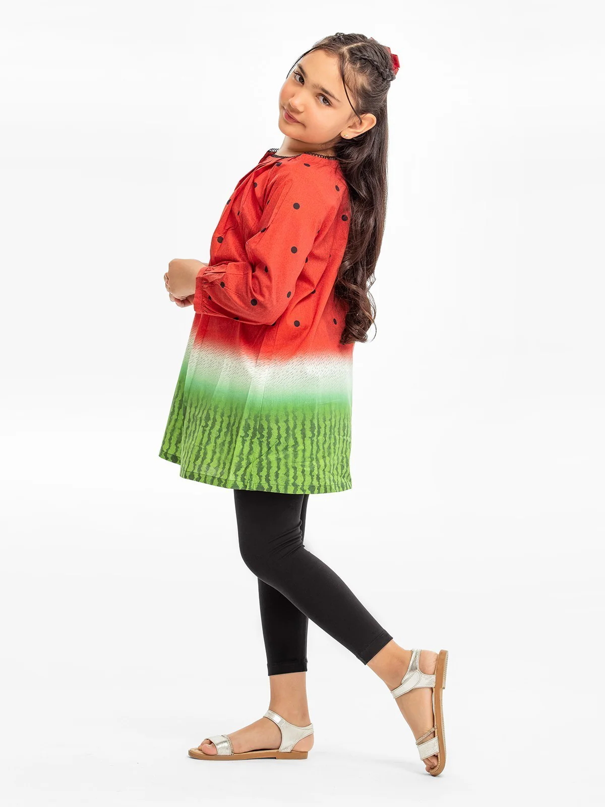 Girl's Red Fusion Top - EGTFT23-100005 - Image 3