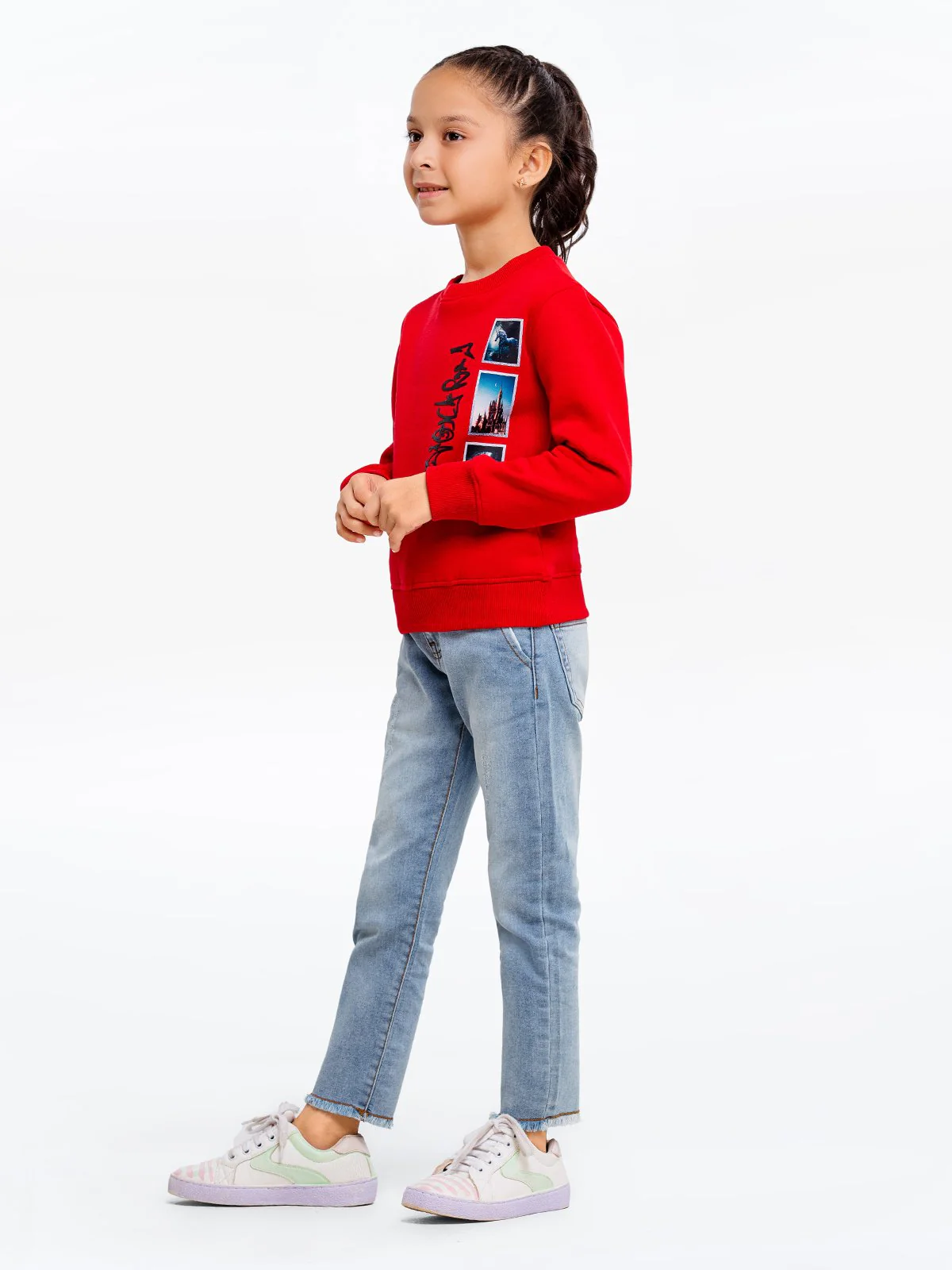 Girl's Red Sweatshirt - EGTSS23-004 - Image 3