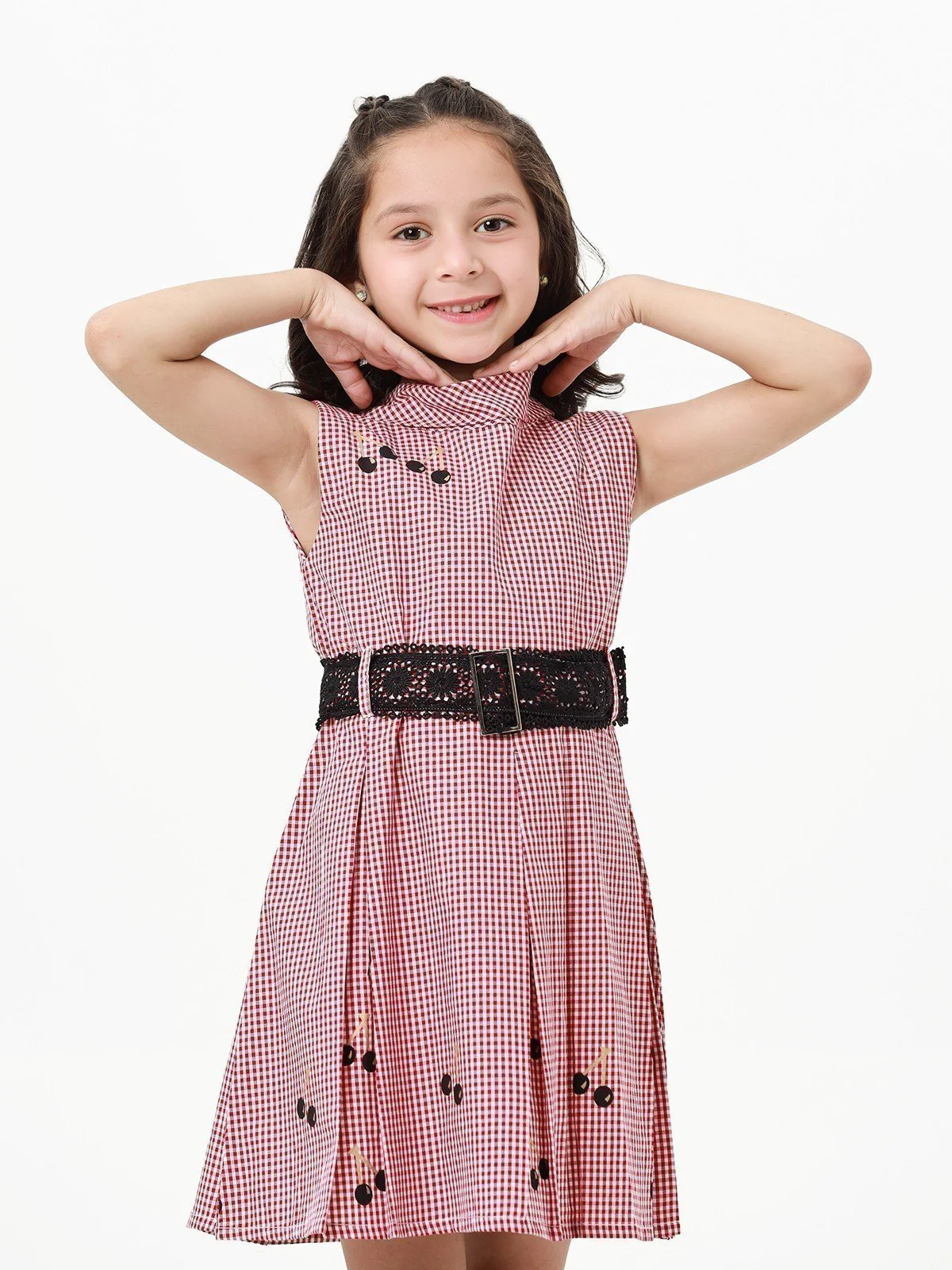 Girl's Red & White Frock - EGTF23S-200035 - Image 2
