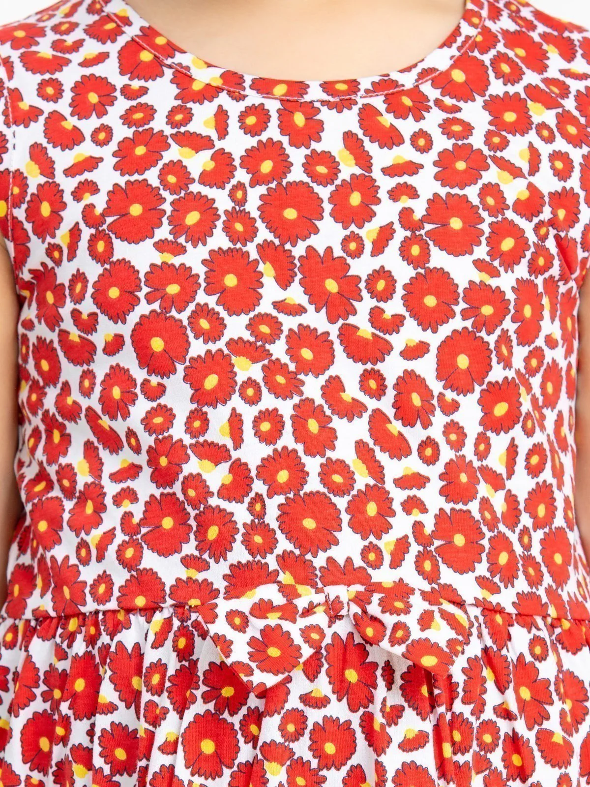 Girl's Red & White Frock - EGTFK23-006 - Image 5
